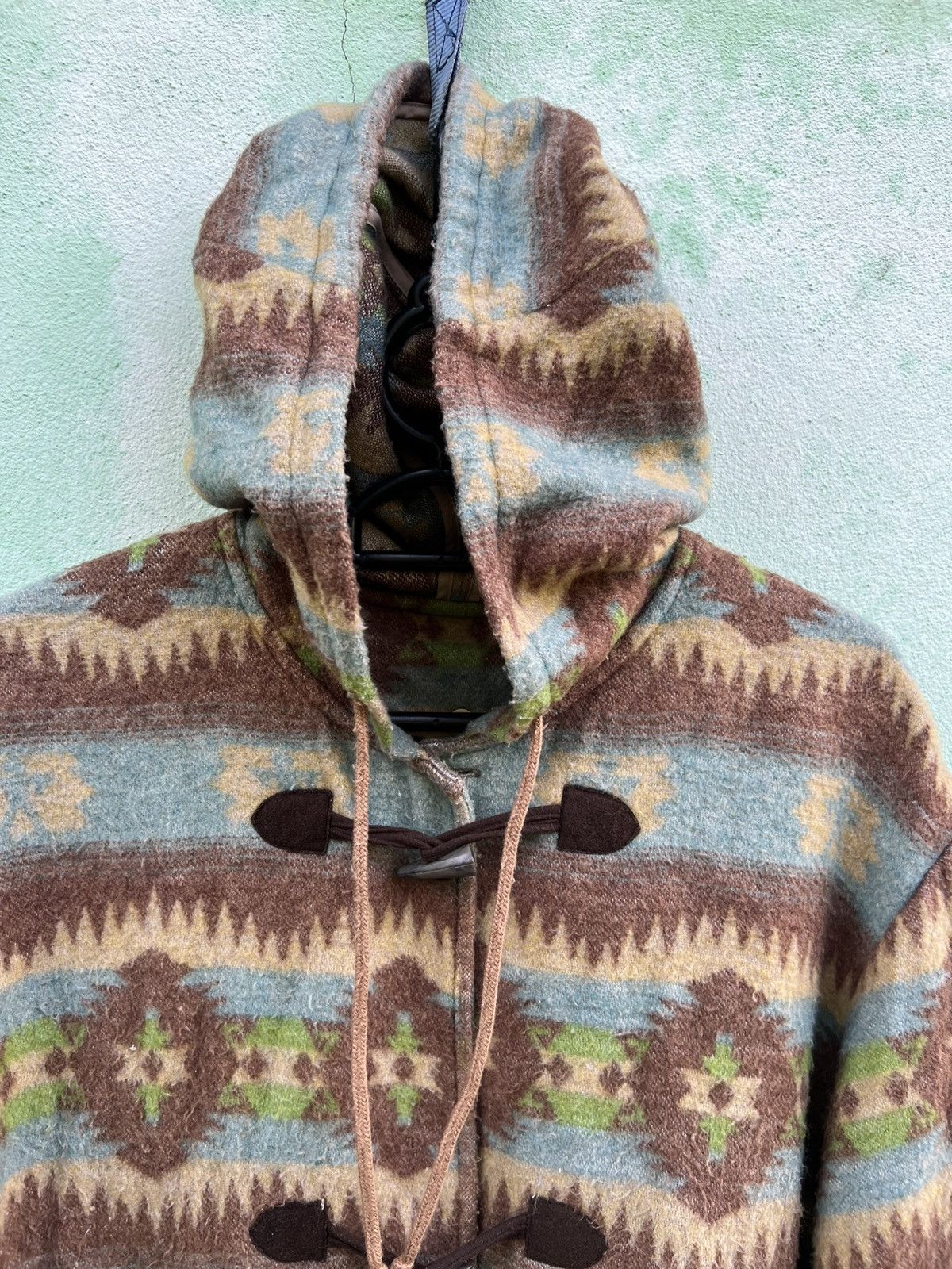 Japanese Brand Vintage Margaretline Aztec Wool Duffle Coat Native American Size US XL / EU 56 / 4 - 6 Thumbnail