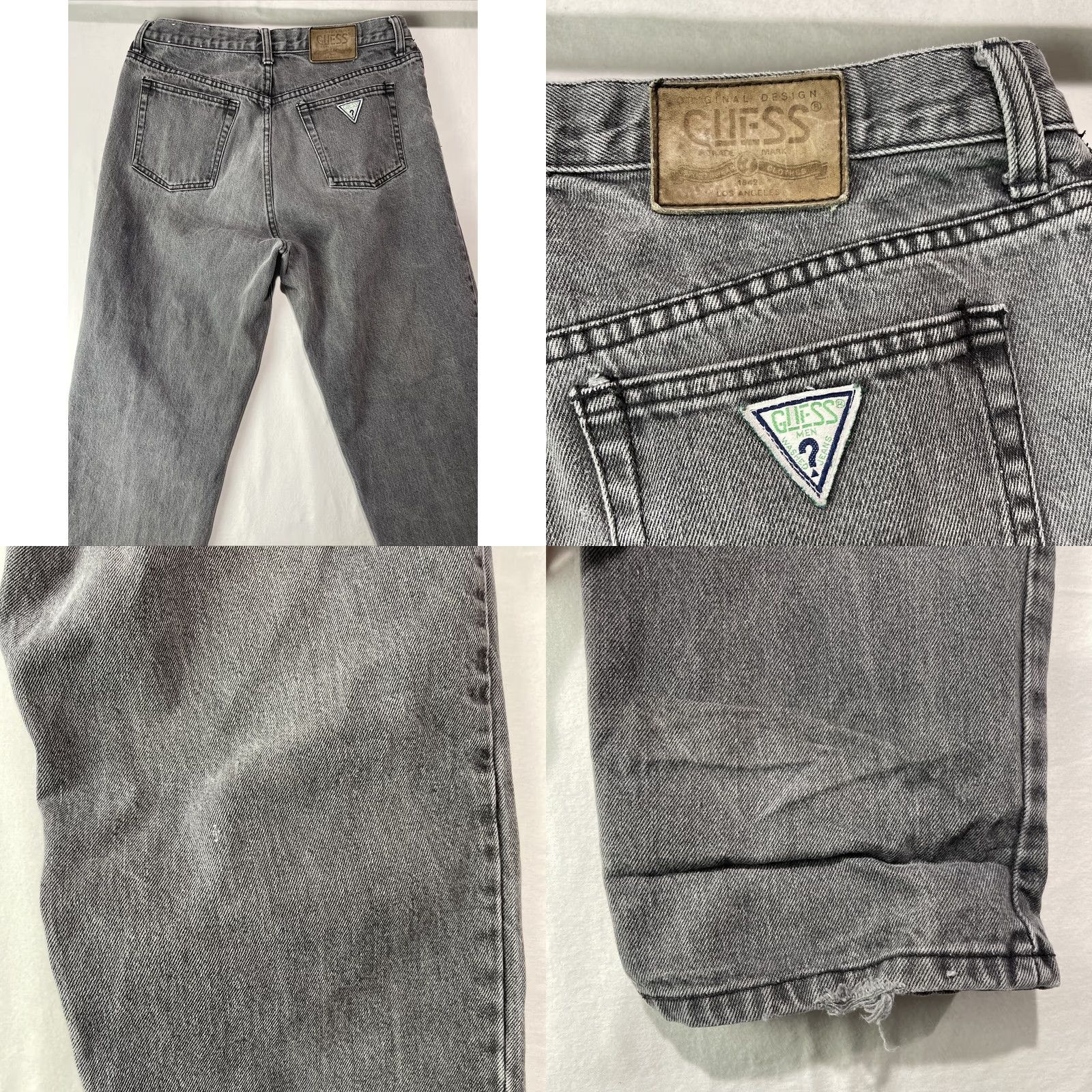 Guess VINTAGE GUESS Jeans Mens 36 Fits 32x33 Denim Black 80s 90s USA 5-Pocket Mens Jeans Size US 36 / EU 52 - 8 Thumbnail