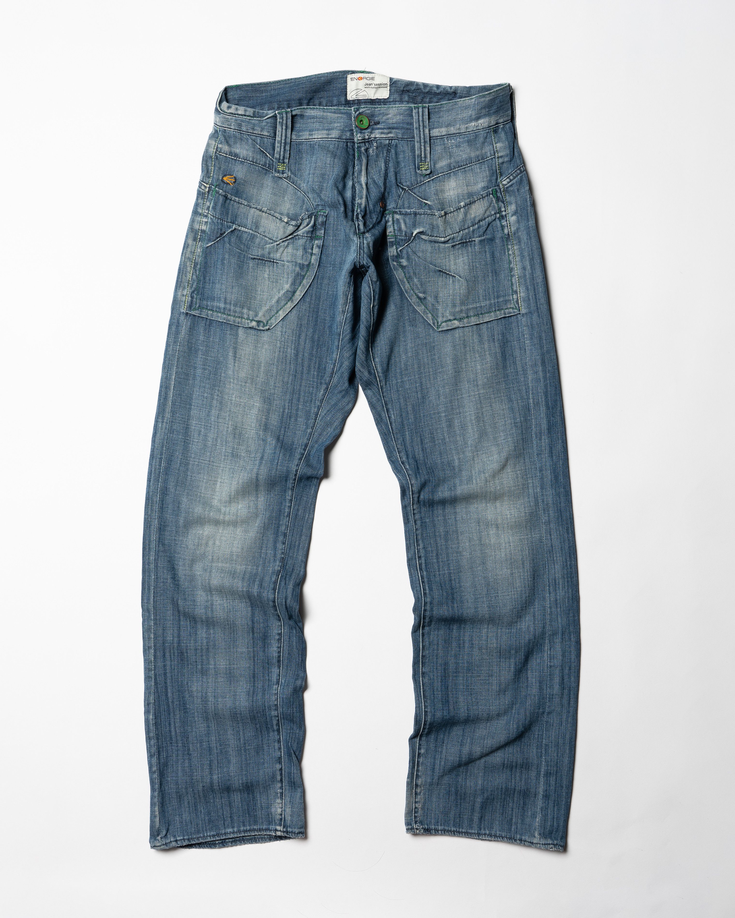Energie 🔵ENERGIE Vintage Distressed Denim Jeans Y2K Size US 32 / EU 48 - 1 Thumbnail