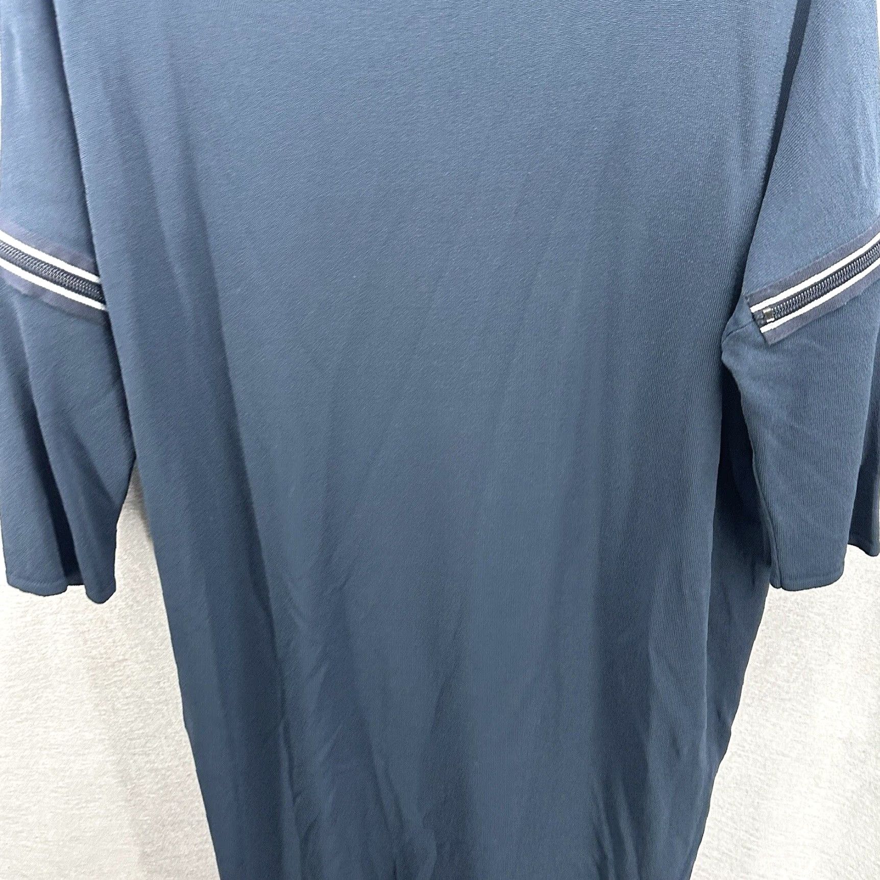 Vintage Annette Gortz Shift Dress Womens M Blue Office Minimalist Lagenlook Quiet Luxury Dress Shift Blue M Womens Size M / US 6-8 / IT 42-44 - 5 Thumbnail