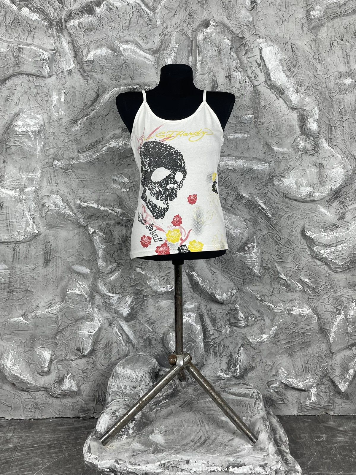 Ed Hardy ED HARDY VINTAGE Y2K TANK TOP RHINESTONES SKULL PRINT Size M / US 6-8 / IT 42-44 - 1 Thumbnail