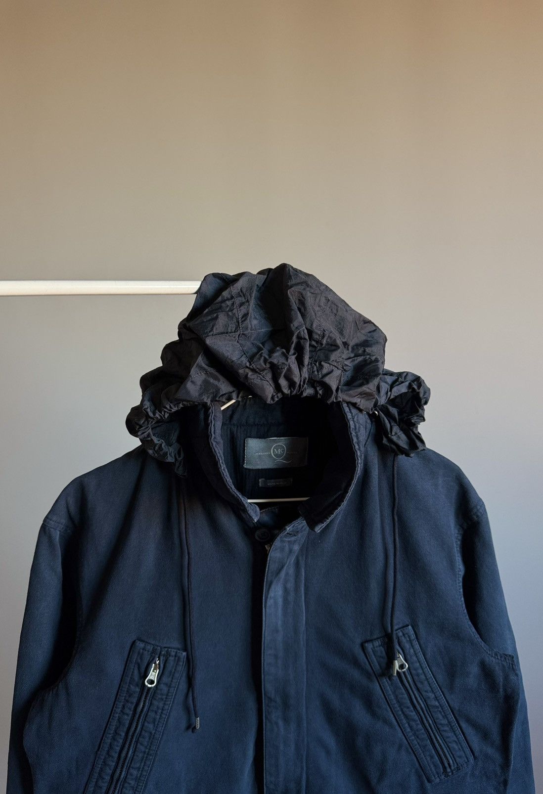 Alexander McQueen Alexander McQueen Cotton Nylon Hood Faded Jacket Coat Size US M / EU 48-50 / 2 - 12 Thumbnail
