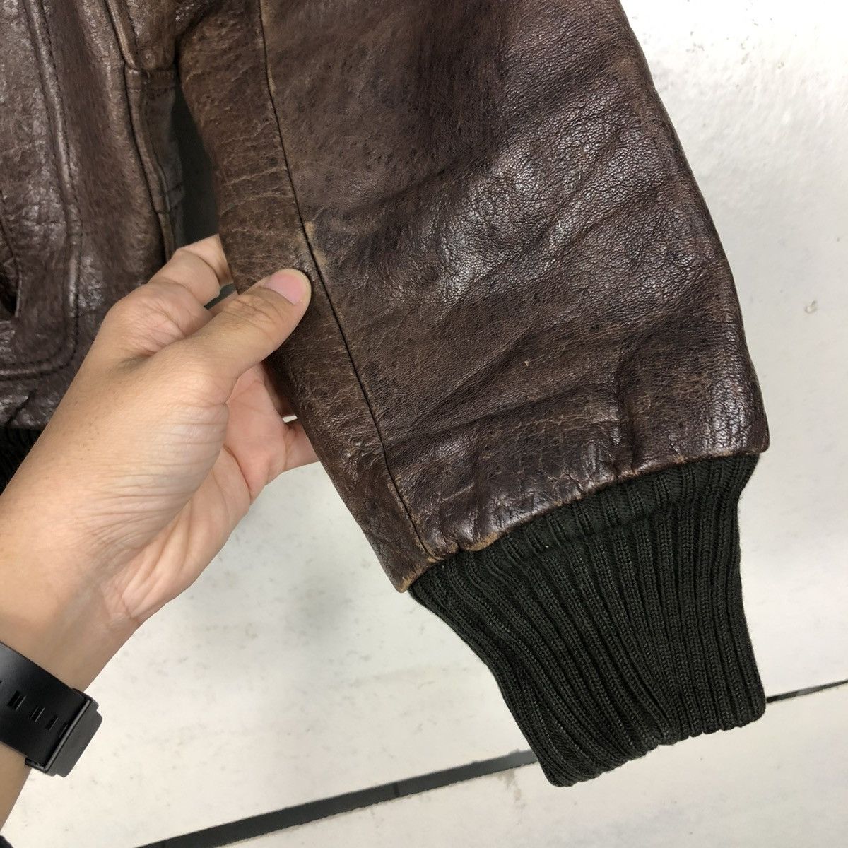 Japanese Brand 🔥VINTAGE LEATHER JACKET BIKER FREETIME FUR COLLAR Size US S / EU 44-46 / 1 - 14 Thumbnail