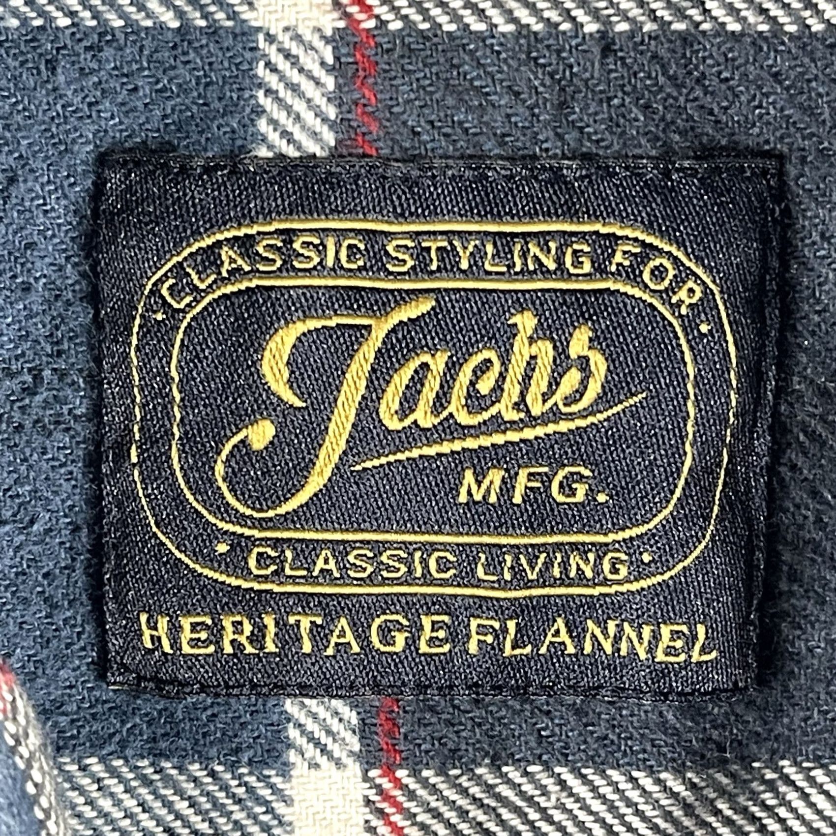 Vintage VINTAGE Jack's Mfg Heritage Heavy Weight Flannel Shirt L Blue 100% Cotton Plaid Button-Up Collared Long Sleeve Men Mens Regular Lightweight? Size US L / EU 52-54 / 3 - 5 Thumbnail