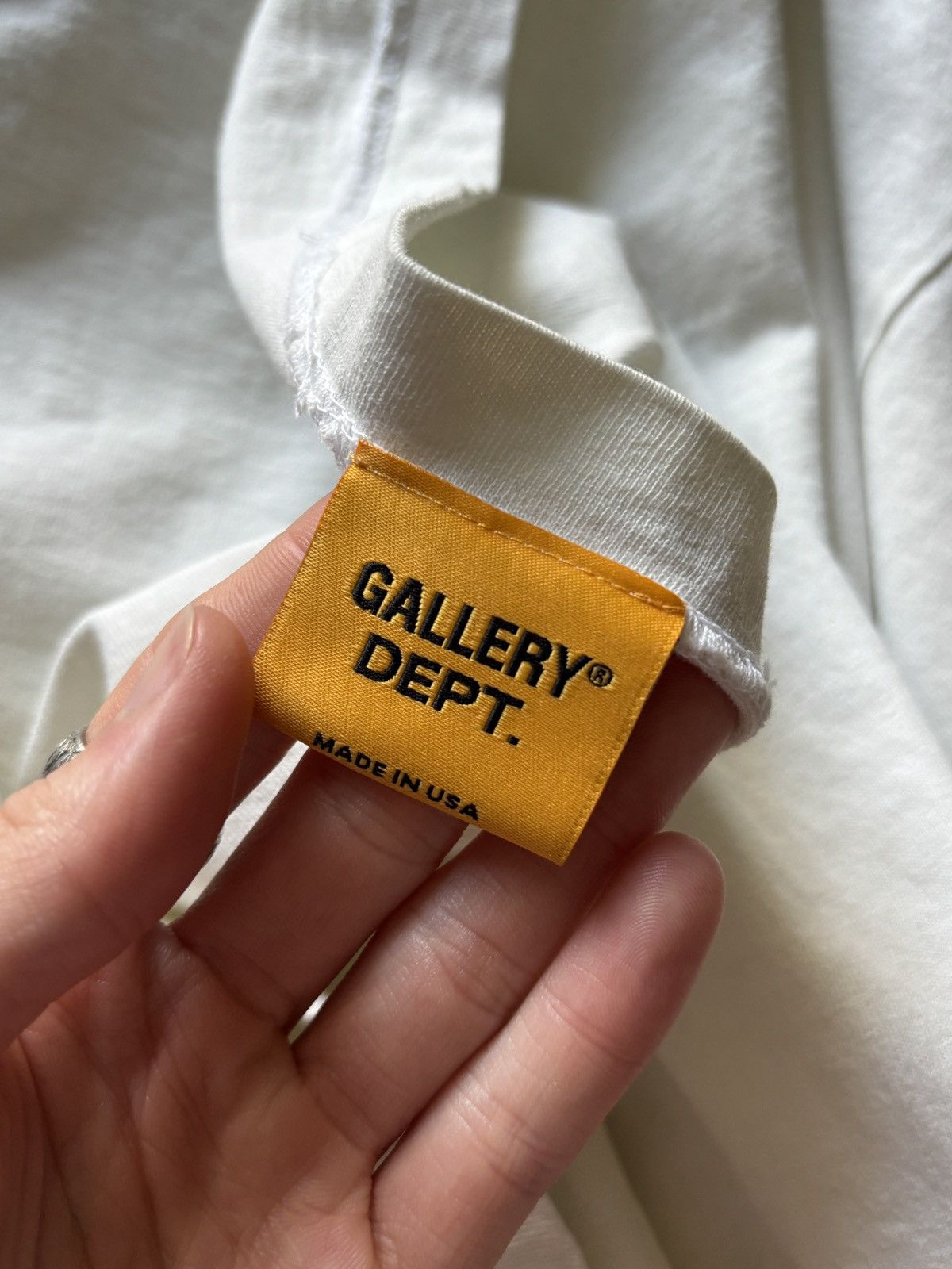 Gallery Dept. CREAM + ORANGE LOGO HOLLYWOOD TEE Size US XL / EU 56 / 4 - 7 Thumbnail