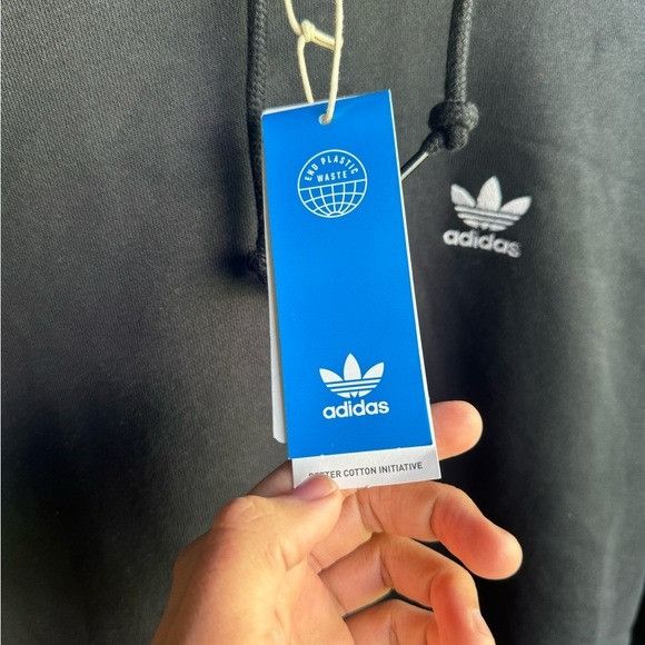 Adidas NWT ADIDAS ESSENTIAL ORIGINALS BLACK HOODIE SZ SMALL S Size US S / EU 44-46 / 1 - 4 Thumbnail