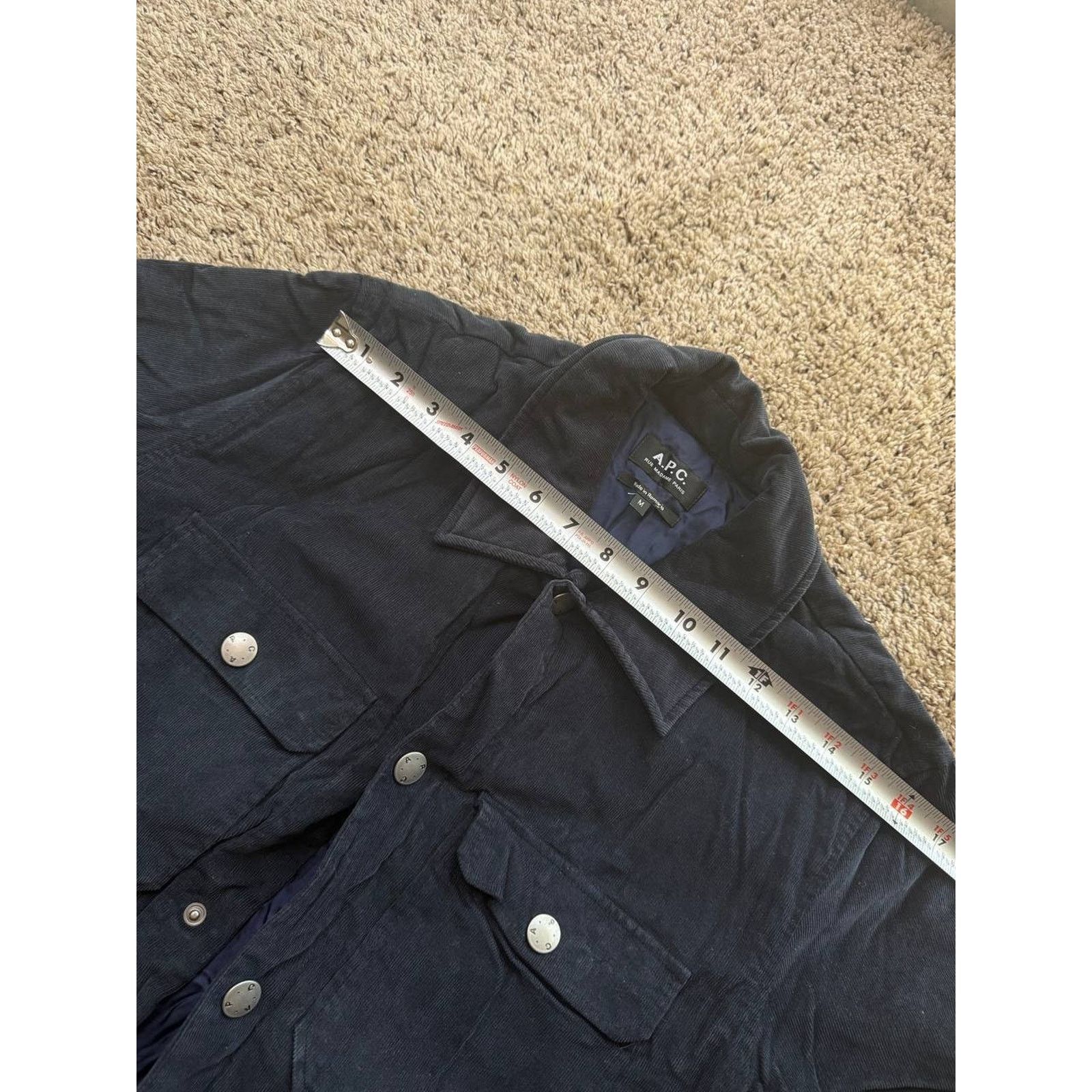 A.P.C. A.P.C. Men's Alex Corduroy Quilted Shirt Jacket dark blue Size US M / EU 48-50 / 2 - 6 Thumbnail