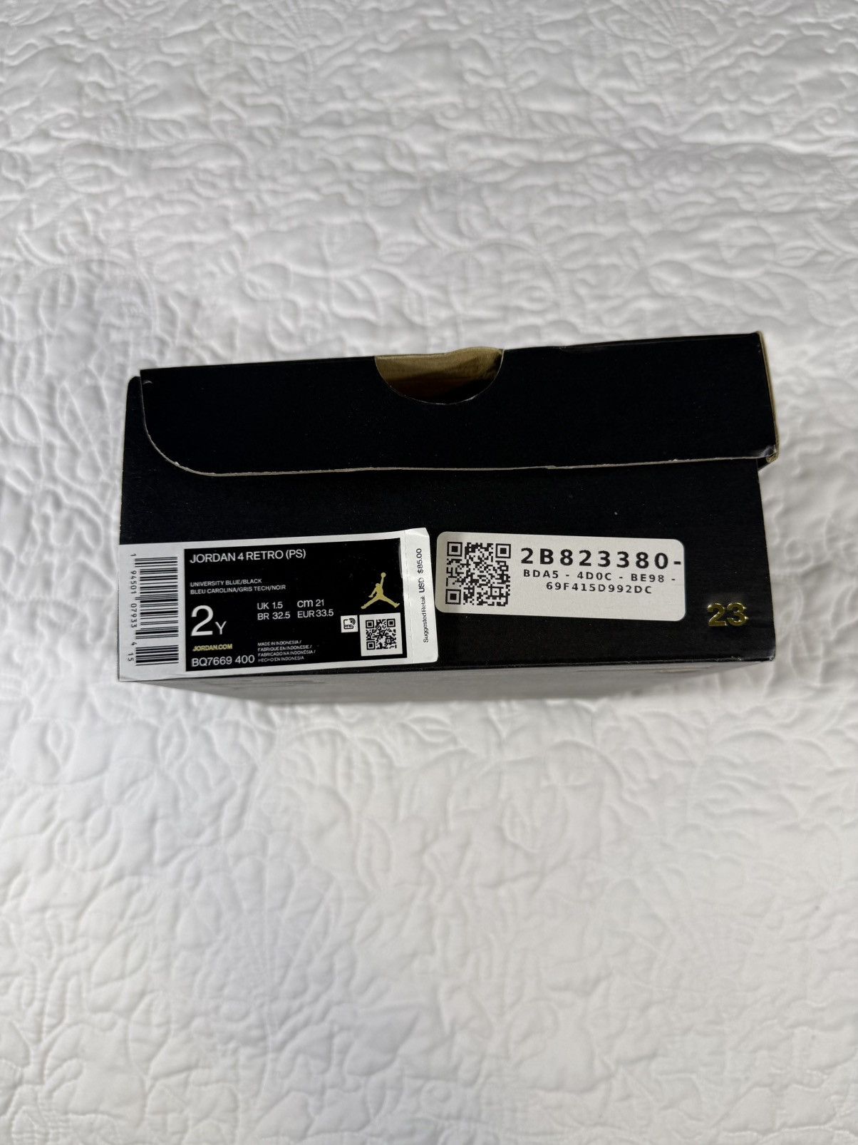 Jordan Brand Air Jordan 4 University Blue 2Y Size US 4 / IT 34 - 15 Thumbnail