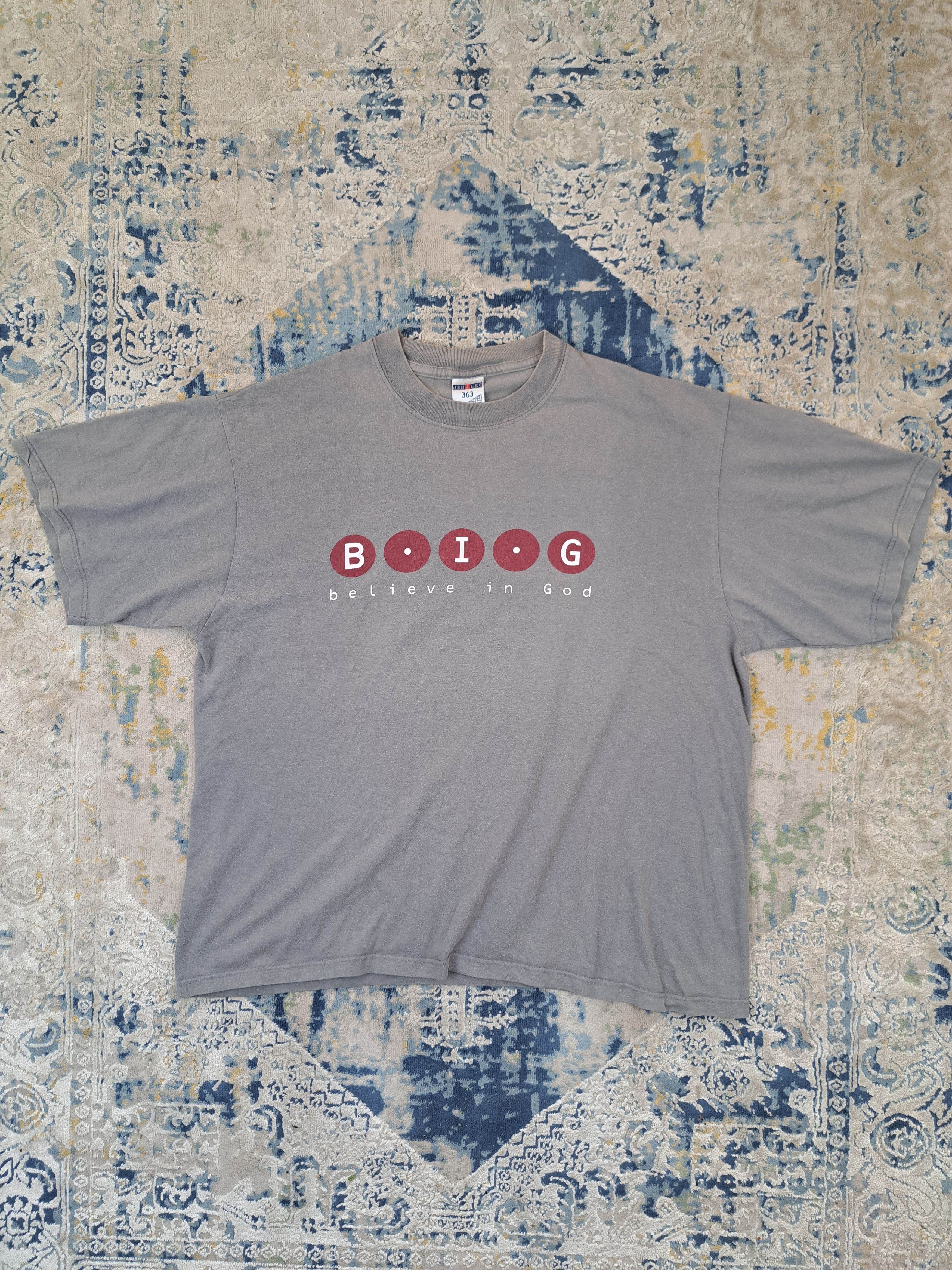 Vintage Vintage 90s B.I.G. Believe In God Cropped Tee Jesus Christ Size US L / EU 52-54 / 3 - 1 Thumbnail