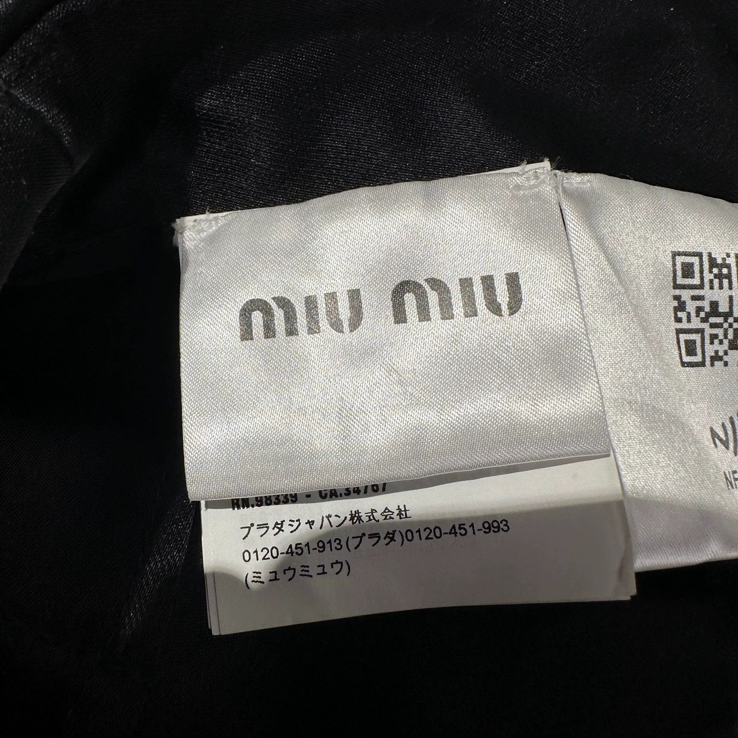 Miu Miu MIU MIU may715 Logo Lettered Skirt 40 Viscose Size 27" / US 4 / IT 40 - 4 Thumbnail