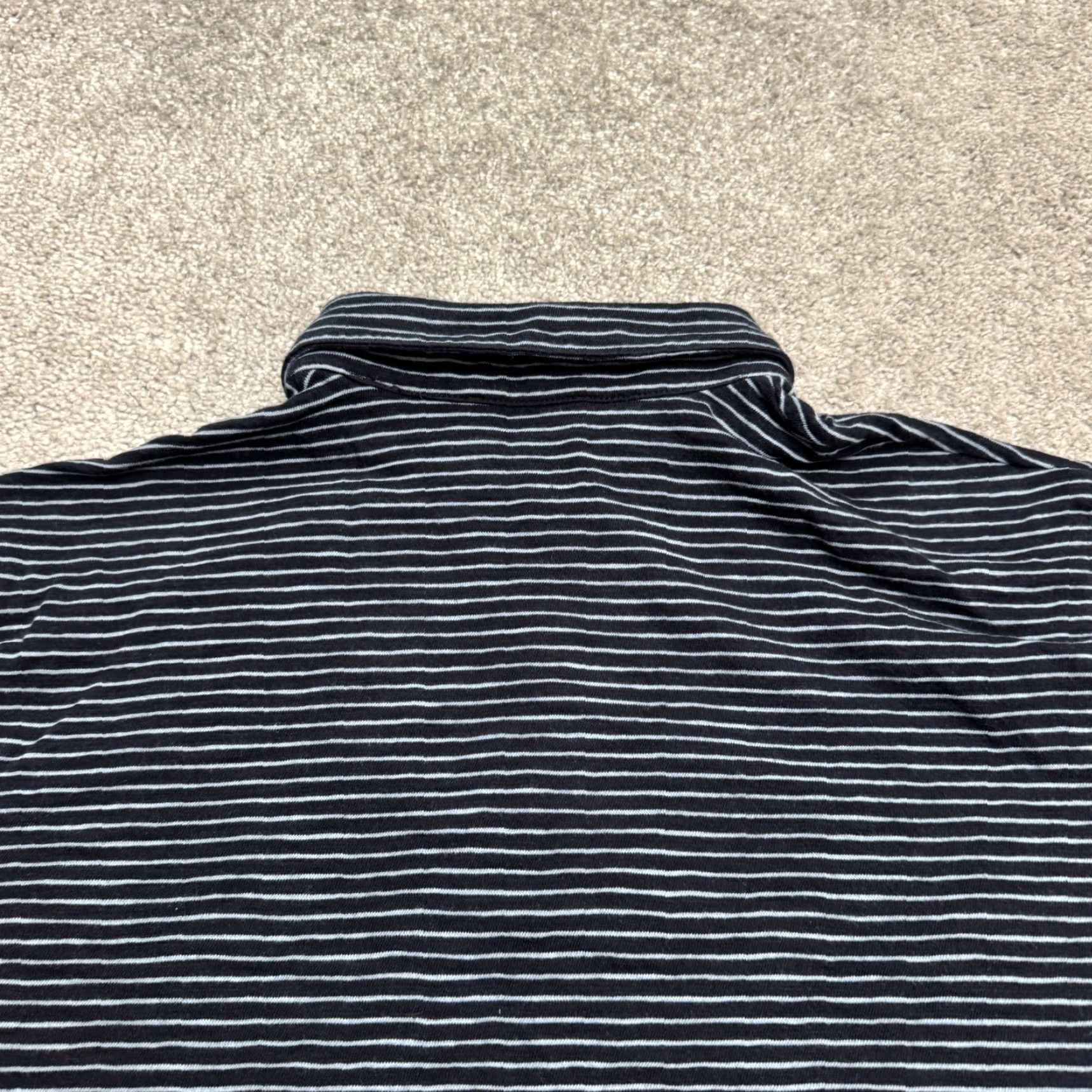 Vince Vince Polo Shirt Mens M Navy Blue Striped Short Sleeve Casual Preppy Sports 90s Mens Size US M / EU 48-50 / 2 - 4 Thumbnail
