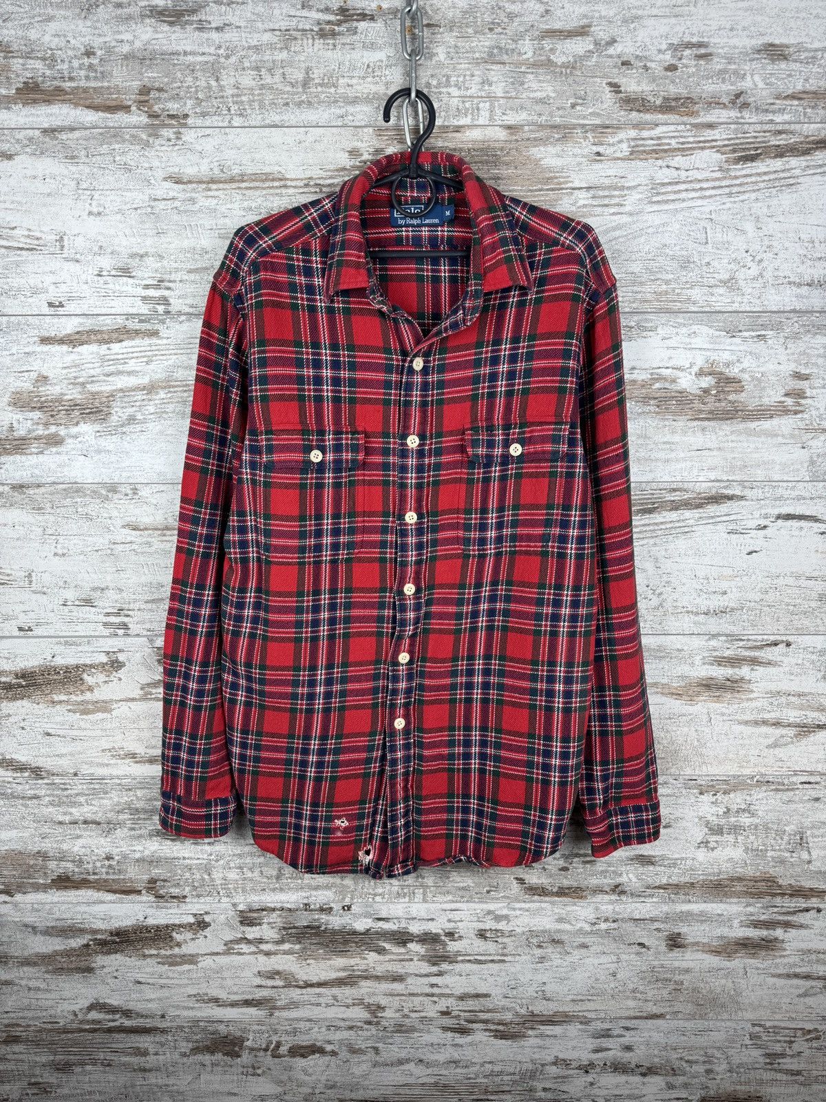 Polo Ralph Lauren Mens Vintage distressed Polo Ralph Lauren flannel shirts Size US M / EU 48-50 / 2 - 1 Thumbnail