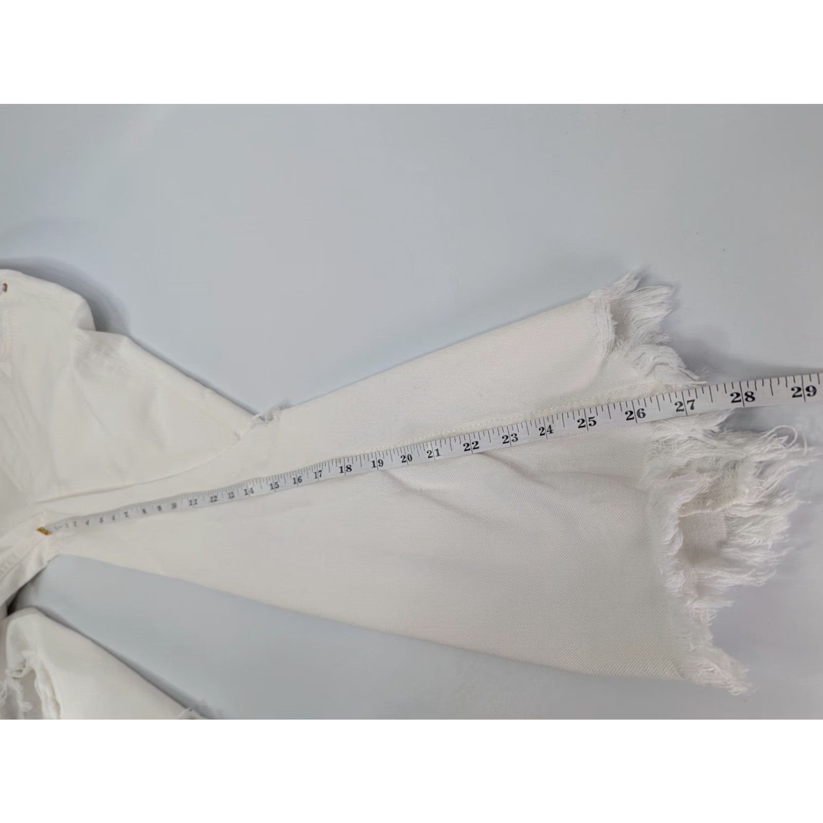 Free People Free People X We The Free 27 Maggie Mid Rise Straight Jeans Raw Hem Optic White Womens Jeans 27 Modern Classic Straight OB1160849 Size 27" / US 4 / IT 40 - 7 Thumbnail