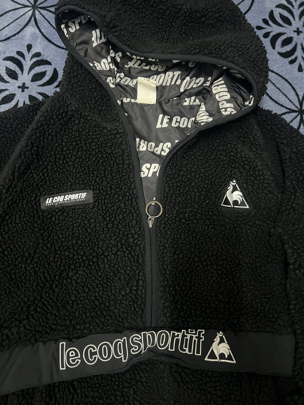 Le Coq Sportif × Vintage Le Coq Sportif - Hoodie Fleece sweatshirt Size US L / EU 52-54 / 3 - 3 Thumbnail