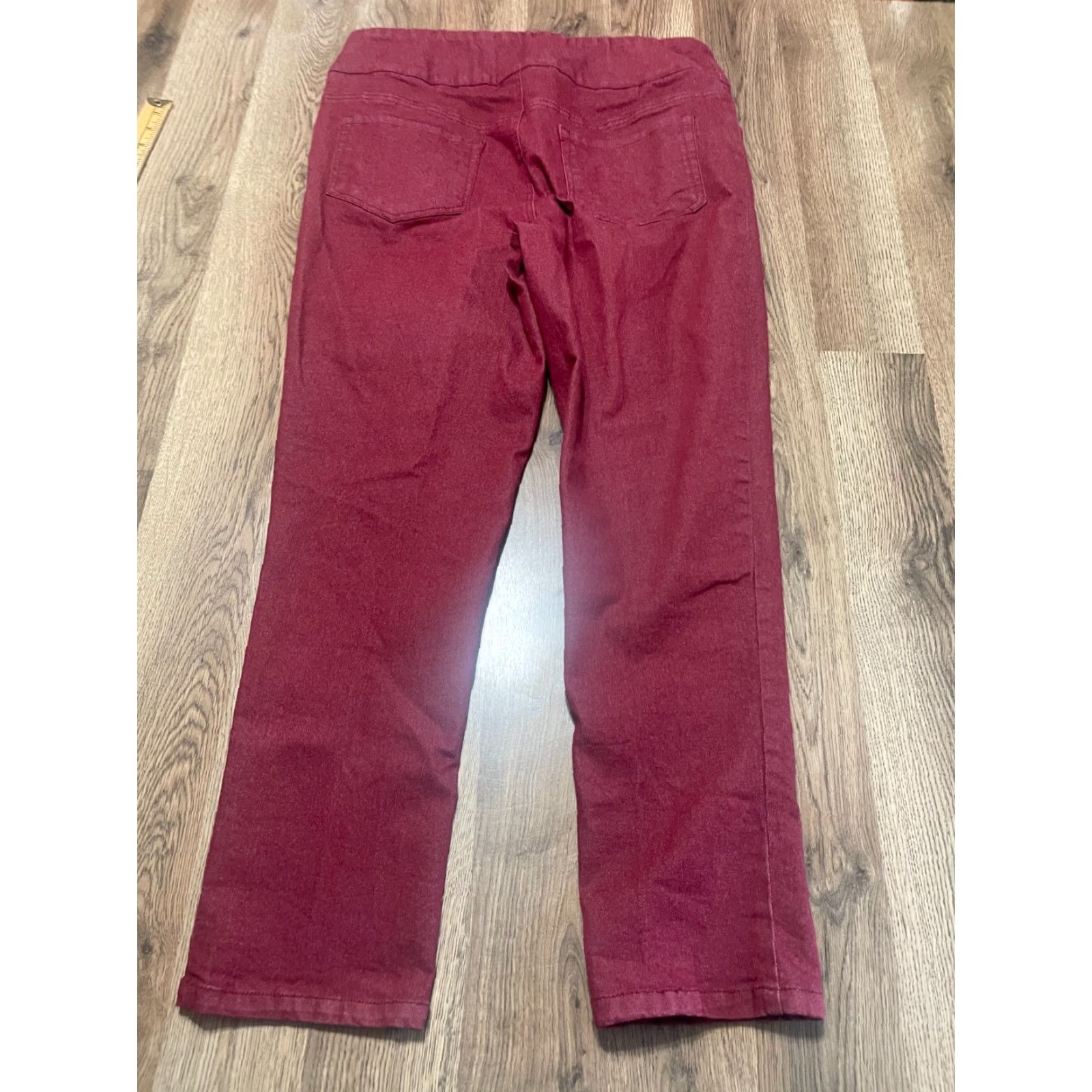 Blair Blair Jeans, Women's 16, Red, Pull On, Straight, 5-Pocket Design, Denim, Regular, Inseam 27 in, Zip, Machine Washable, Pockets, Vintage No Size 38" / US 16 / IT 52 - 2 Thumbnail