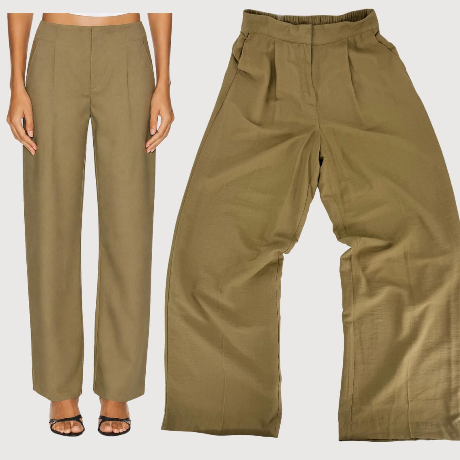 Other House of Harlow High Rise Wide Leg Pants Olive S Size 28" / US 6 / IT 42 - 1 Thumbnail