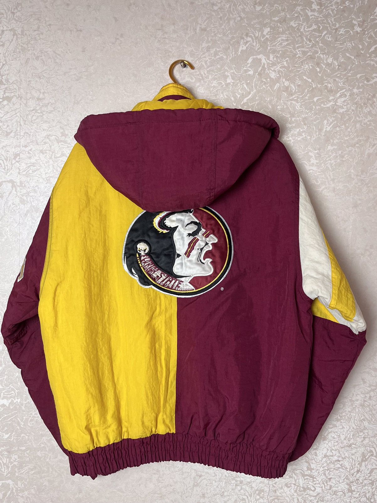 Vintage '90s popular Florida State Seminoles leather bottom backpack