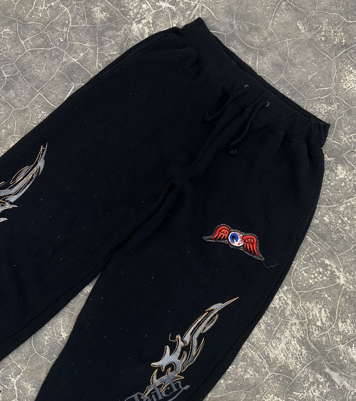 Vintage × Von Dutch RARE Von Dutch Flying Eyeball Jogger Sweatpants Black Size US 33 - 6 Thumbnail