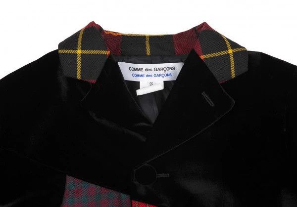 Comme des Garcons Comme Des Garcons Black Vintage Patchwork Velvet Crew Neck Size XS / US 0-2 / IT 36-38 - 4 Thumbnail
