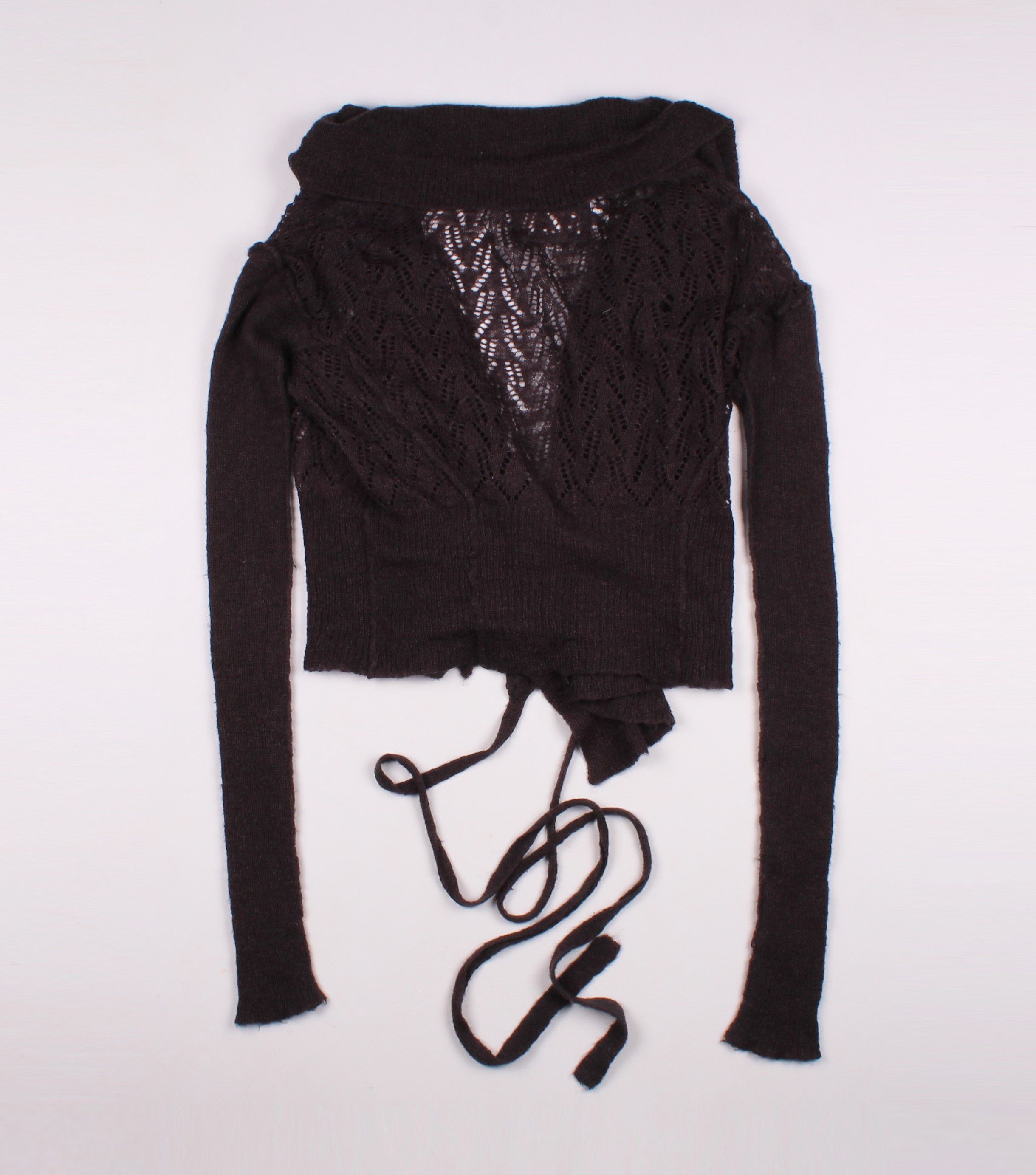 Allsaints Allsaints Grunge Mohair Blend Crochet Wrap Cardigan Size S / US 4 / IT 40 - 6 Thumbnail