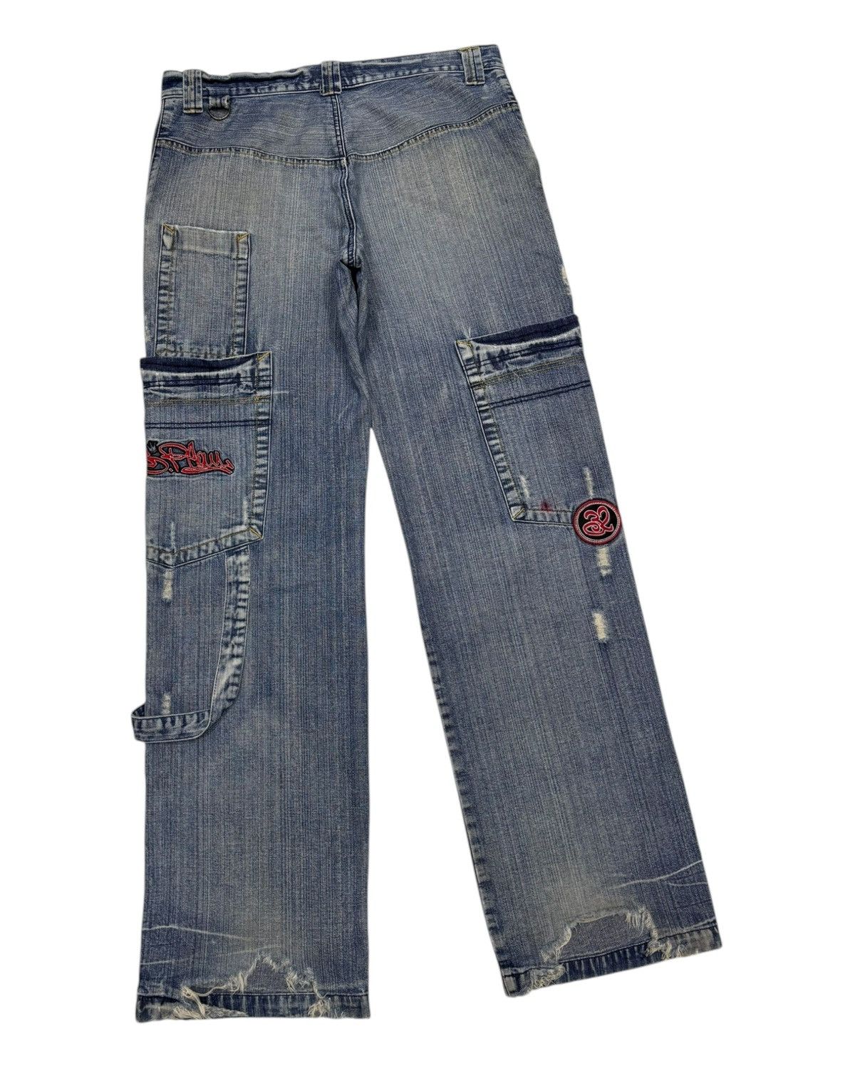JNCO 🔥BAGGY JEANS MULTI POCKET DENIM FOX JEANS MENSWEAR HYPE Size US 35 - 6 Thumbnail
