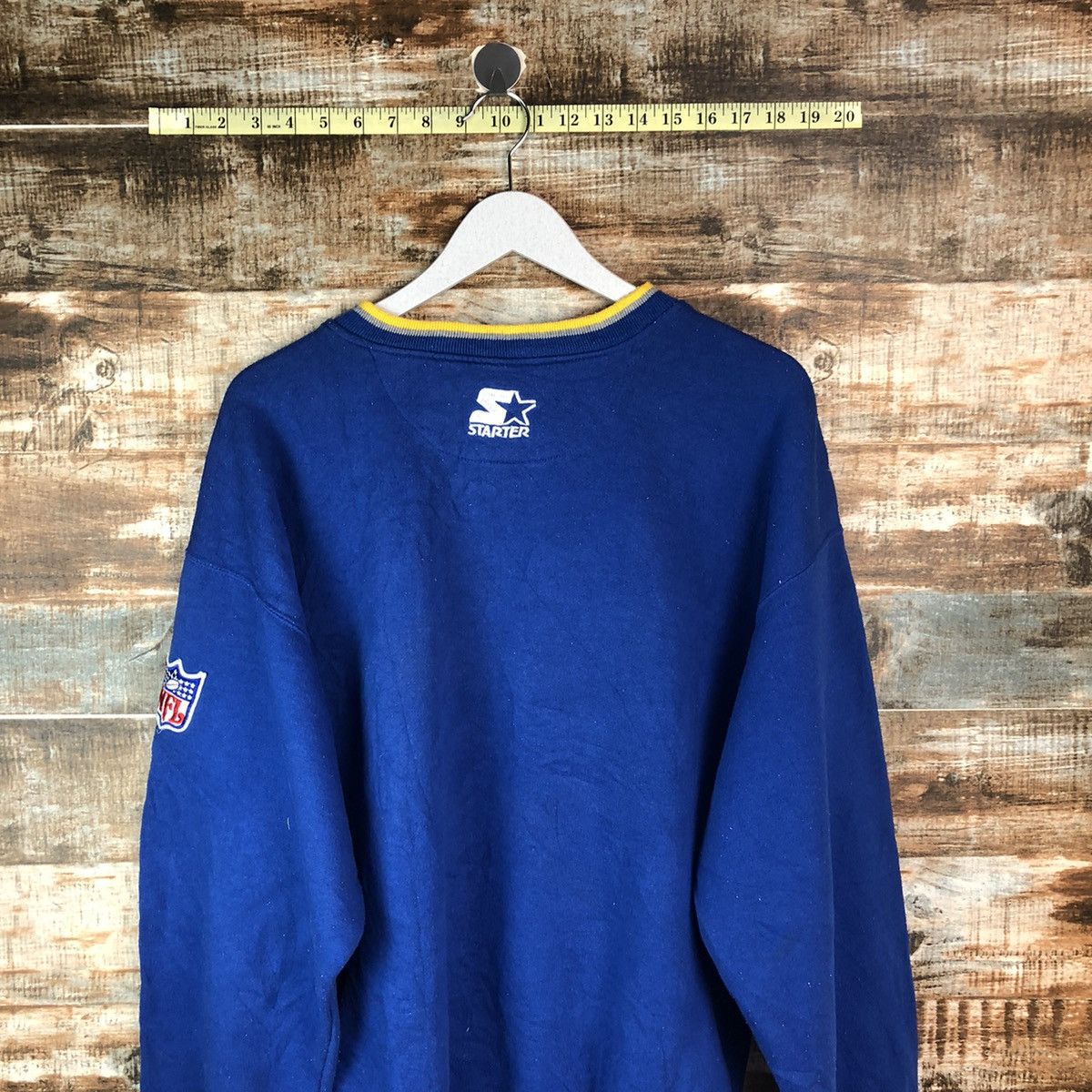 NFL × Starter American Football NFL Blue Jersey sweatshirt #A2029 Size US L / EU 52-54 / 3 - 18 Thumbnail