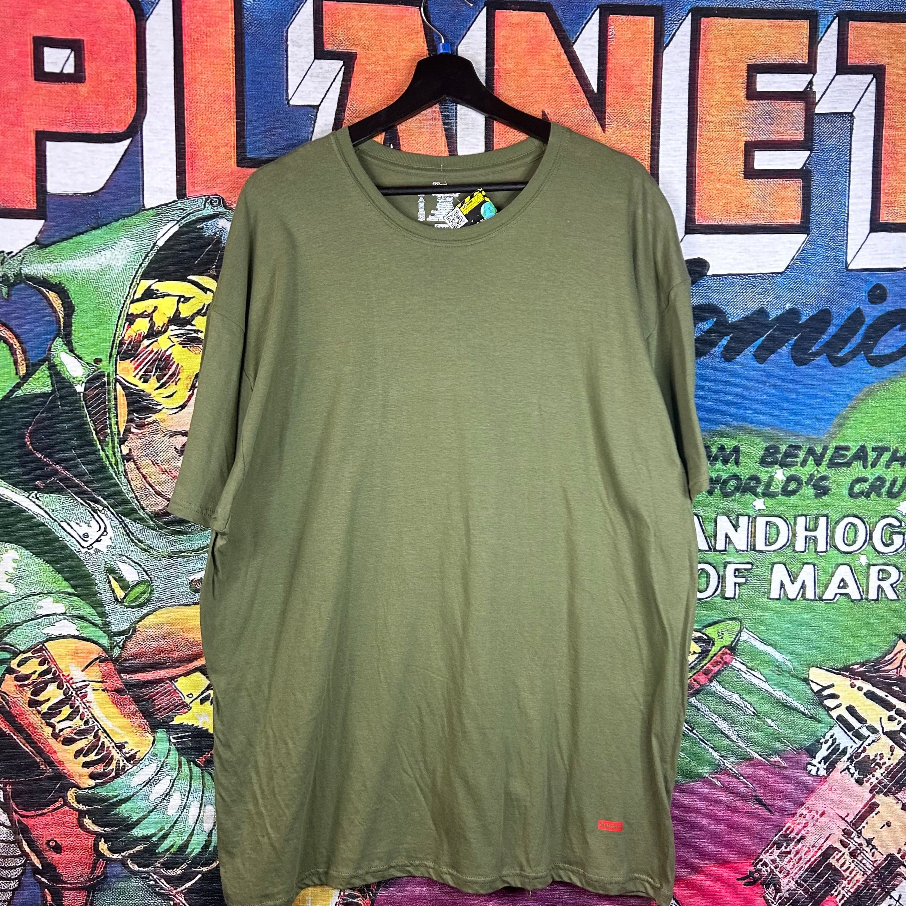 Supreme Supreme Hanes Olive Green Blank Tee Size XL Size US XL / EU 56 / 4 - 1 Thumbnail
