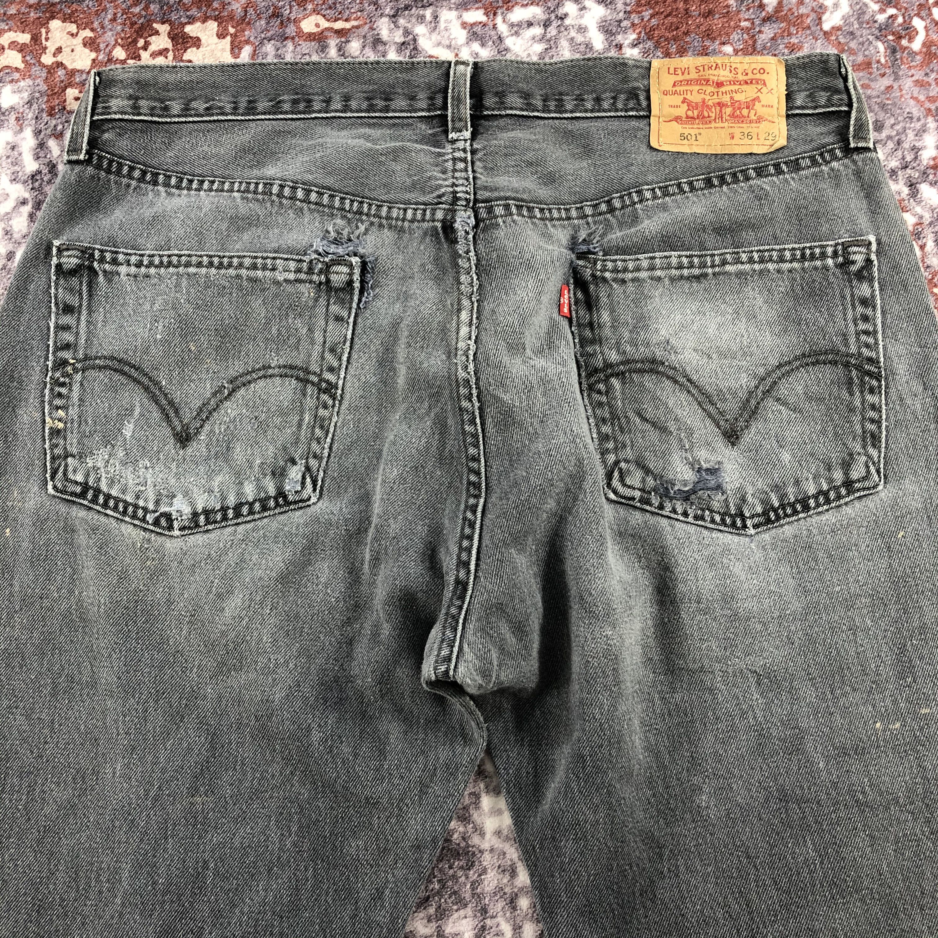 Levi's × Vintage 90s Vintage Levis 501 Painter Jeans-JM2314 Size US 37 - 4 Thumbnail