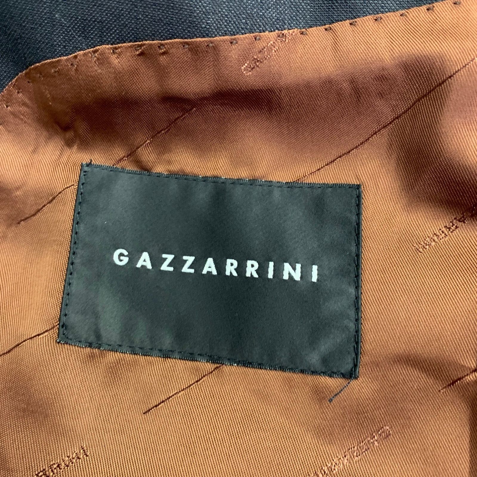 Gazzarrini Size 38 Black Silver Shimmery Cotton Blend Sport Coat Size 38R - 5 Thumbnail