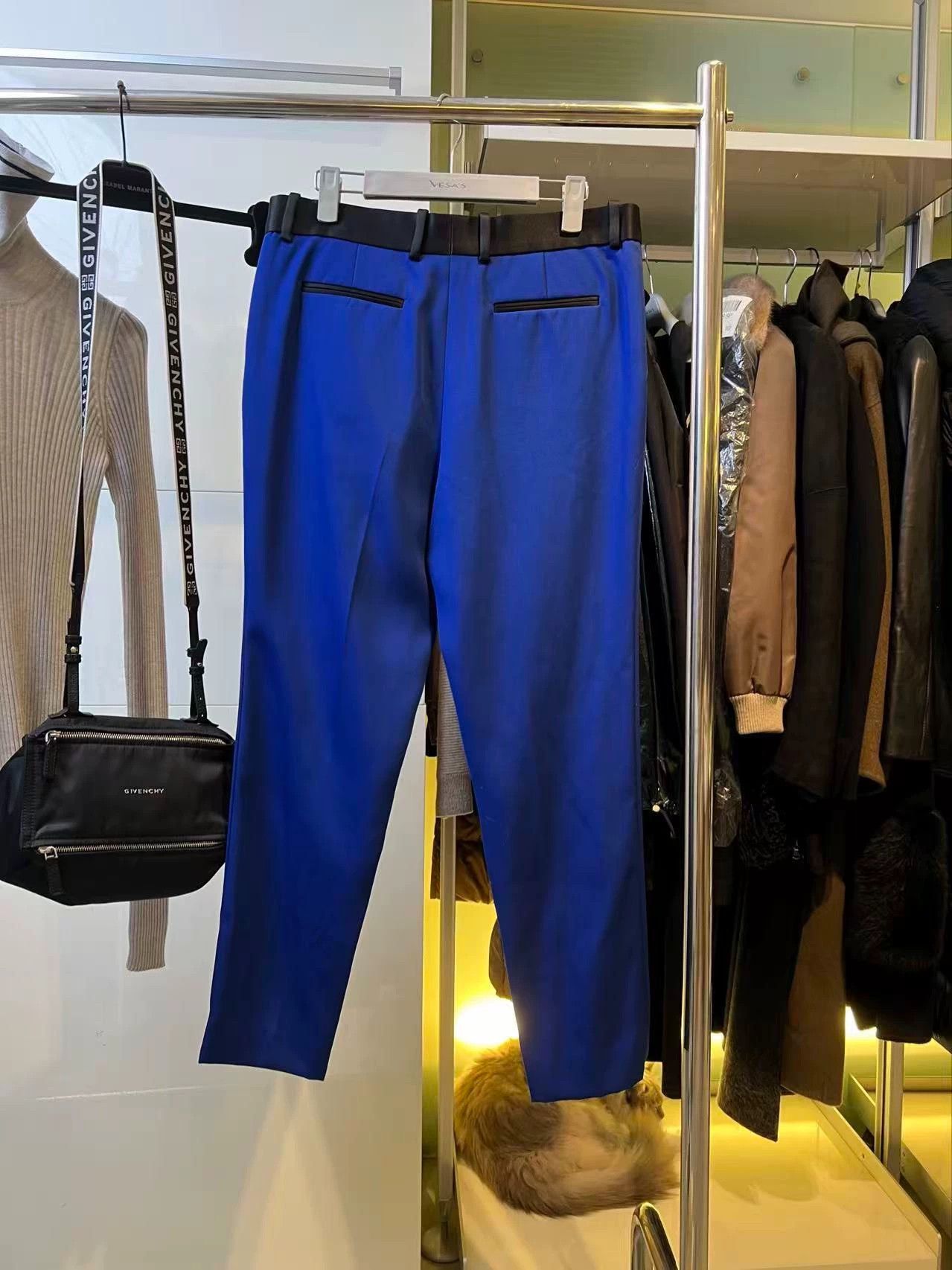 Celine Celine100% Premium Wool Pants w/ Black Satin Waist & Pockets Size 26" / US 2 / IT 38 - 3 Thumbnail
