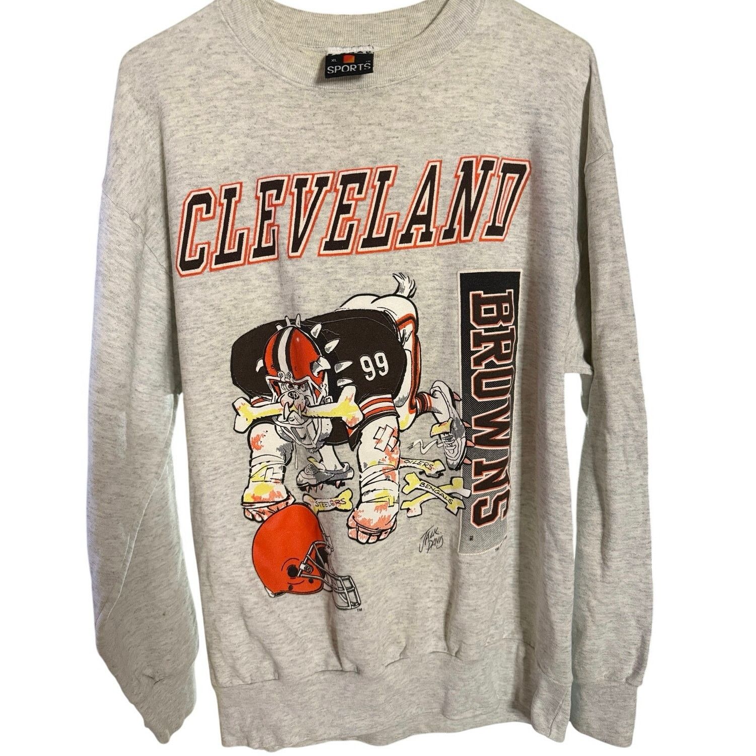 Signal Sport Vintage Cleveland Browns Jack Davis Crewneck Size US XL / EU 56 / 4 - 1 Thumbnail