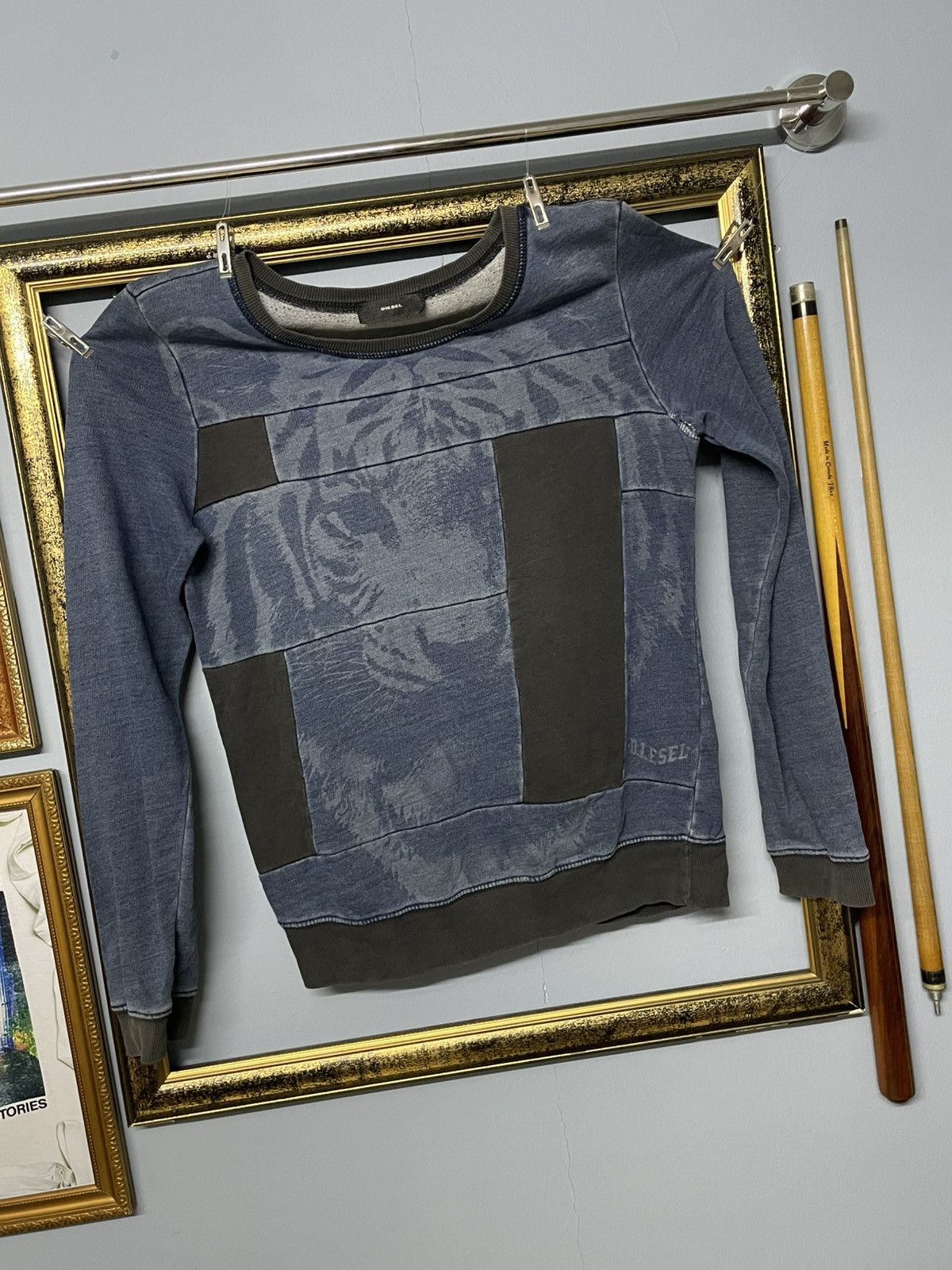 Diesel Designer Diesel Industry Tiger Big Print Faded Distressed Size US S / EU 44-46 / 1 - 2 Thumbnail