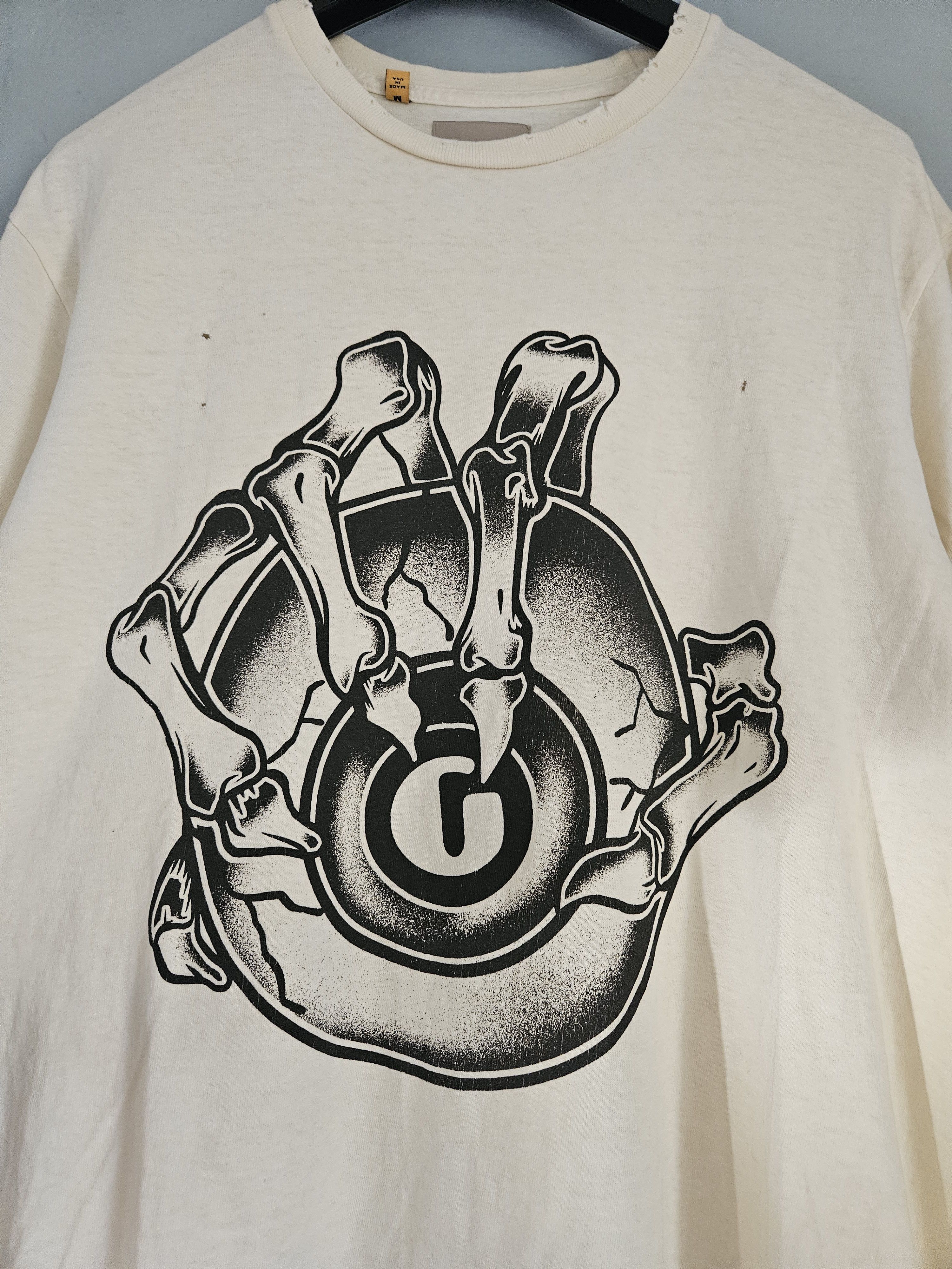 Gallery Dept. G Ball Recall Them All Distressed Beige Tee Size US M / EU 48-50 / 2 - 2 Thumbnail