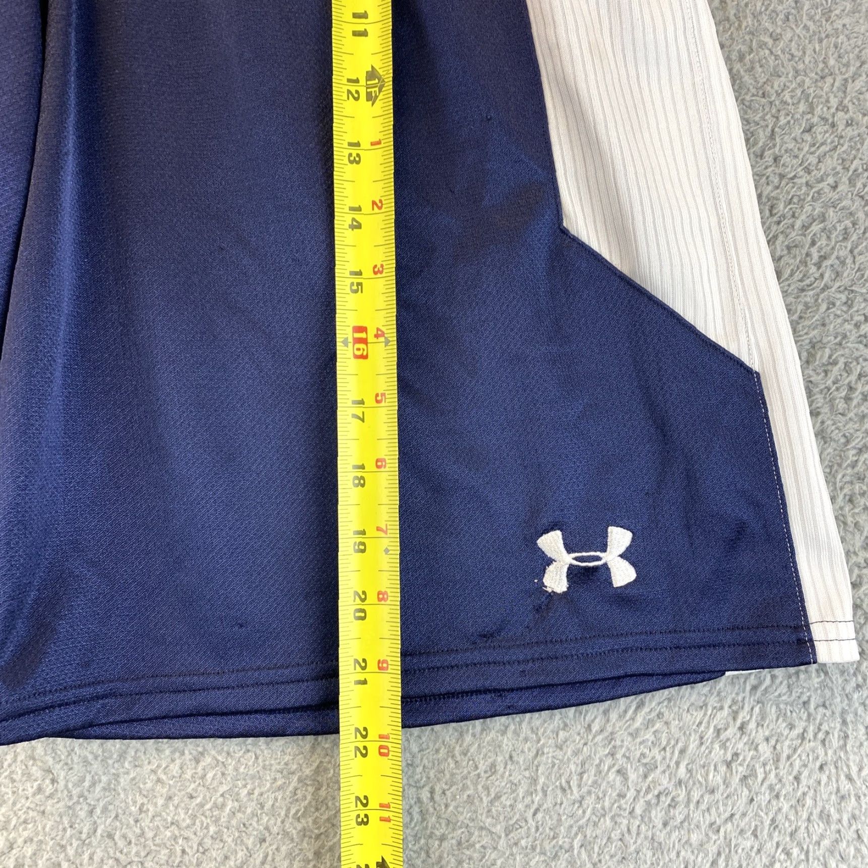 Under Armour Under Armour Basketball Shorts Men M Blue Graphic Logo Athletic Gym Loose 56-20 Size US 31 - 7 Thumbnail