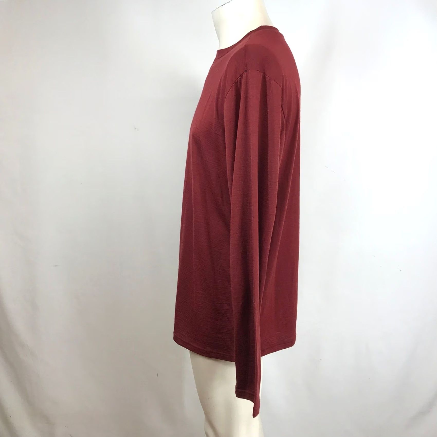 Vintage We Norwegians Mens XL Burgundy 100% Merino Wool Long Sleeve Crewneck Base Layer Shirt Size US XL / EU 56 / 4 - 6 Thumbnail