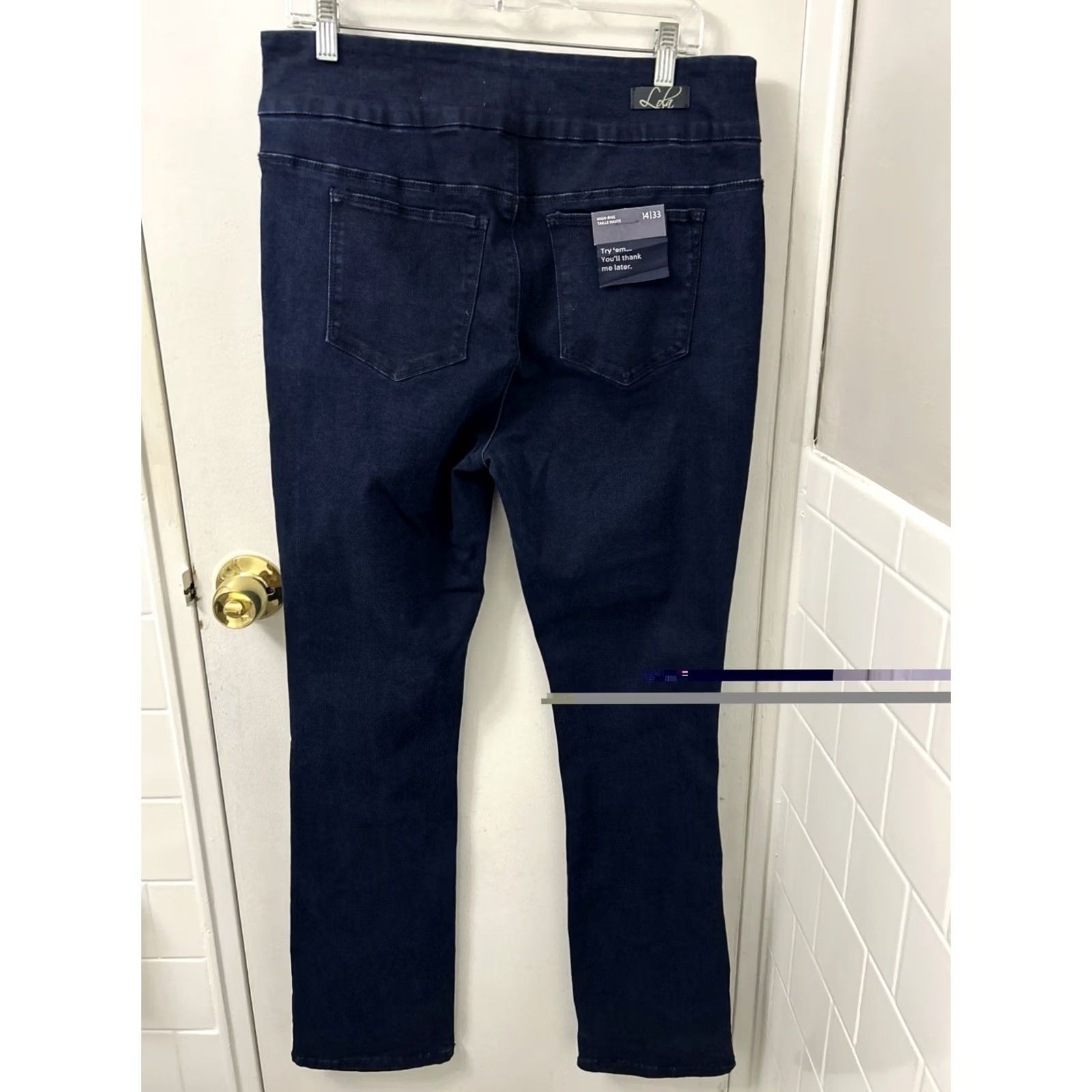 Vintage Lola Jeans Womens 34x32 Blue Rebecca High Rise Straight Denim YKK Pockets Size 24" / US 00 / IT 34 - 5 Thumbnail