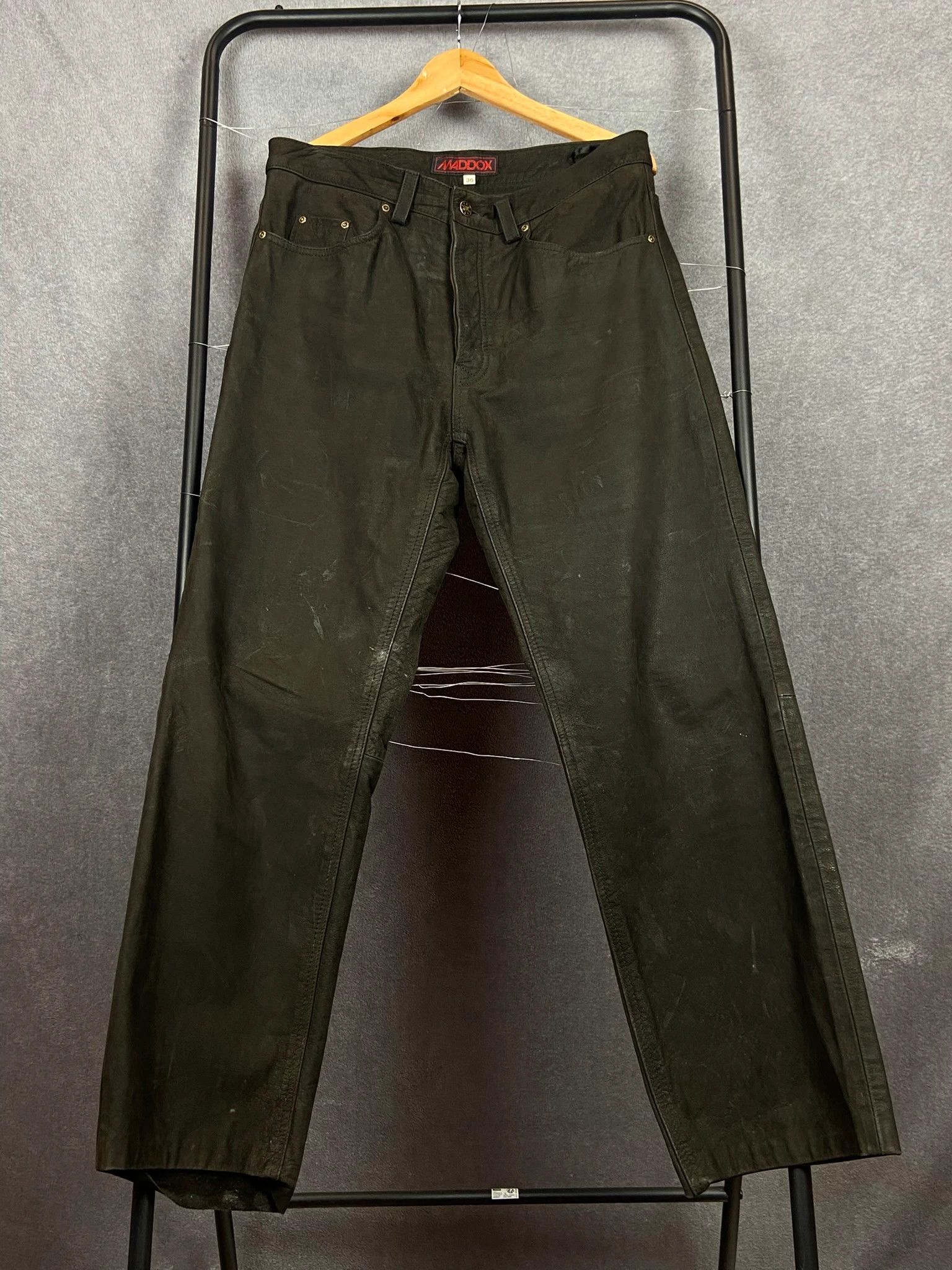 Vintage Maddox Brown Waxed Workwear Pants M Utility Fit Size US 36 / EU 52 - 1 Thumbnail