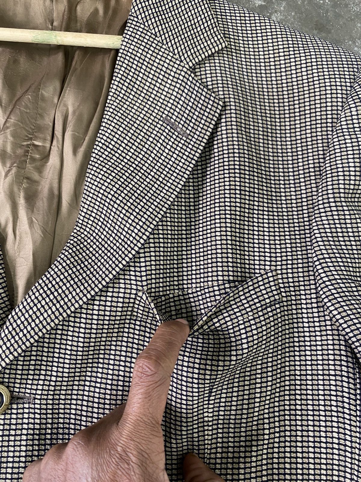 Versace Rare Vintage 90s Versace Classic V2 Checkered Blazer Size US M / EU 48-50 / 2 - 10 Thumbnail