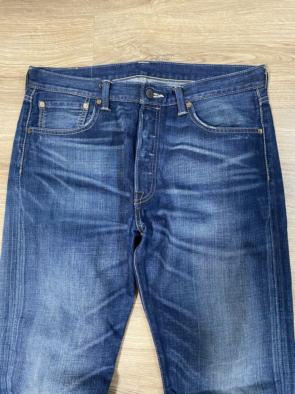 LVC × Levi's × Levi's Made & Crafted Levi’s 501 Sun-faded Denim-head Japanese Style Jeans Size US 34 / EU 50 - 2 Thumbnail