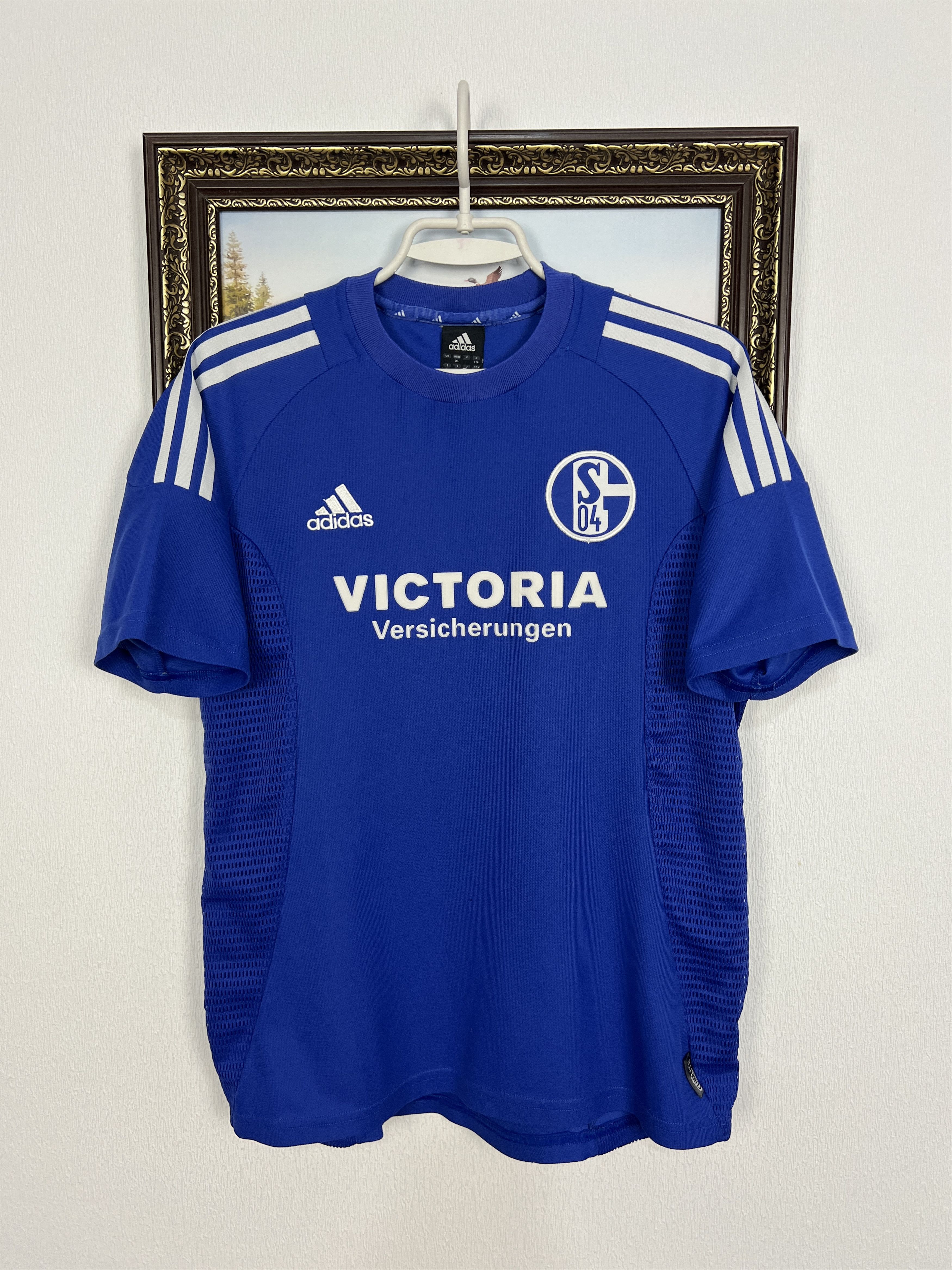 Adidas FC Schalke 04 football shirt 2002 Soccer Adidas Blue Jersey Size US XS / EU 42 / 0 - 1 Thumbnail
