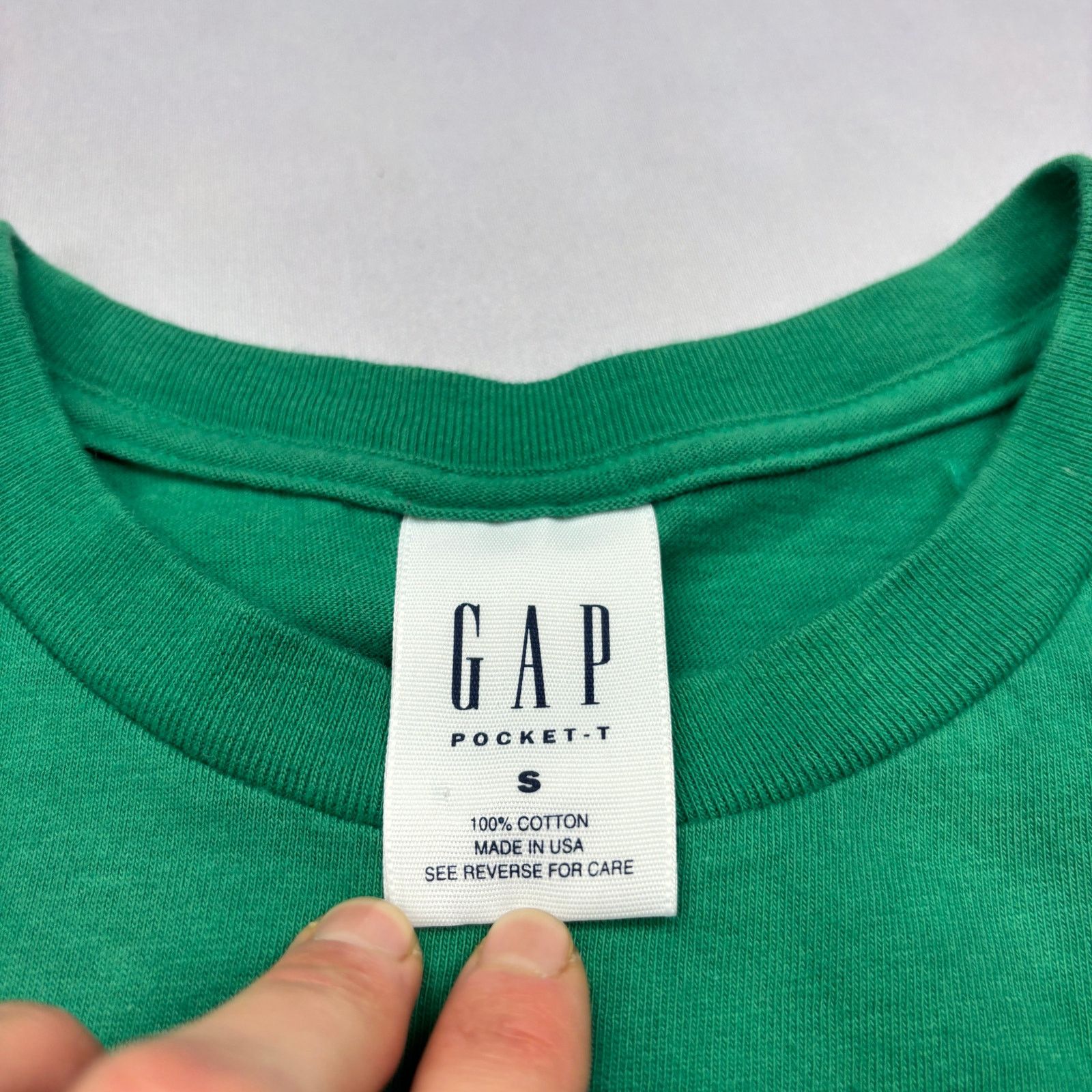 Gap Vintage 90s Gap Pocket T Shirt Green Men's Medium Selvedge Size US M / EU 48-50 / 2 - 4 Thumbnail