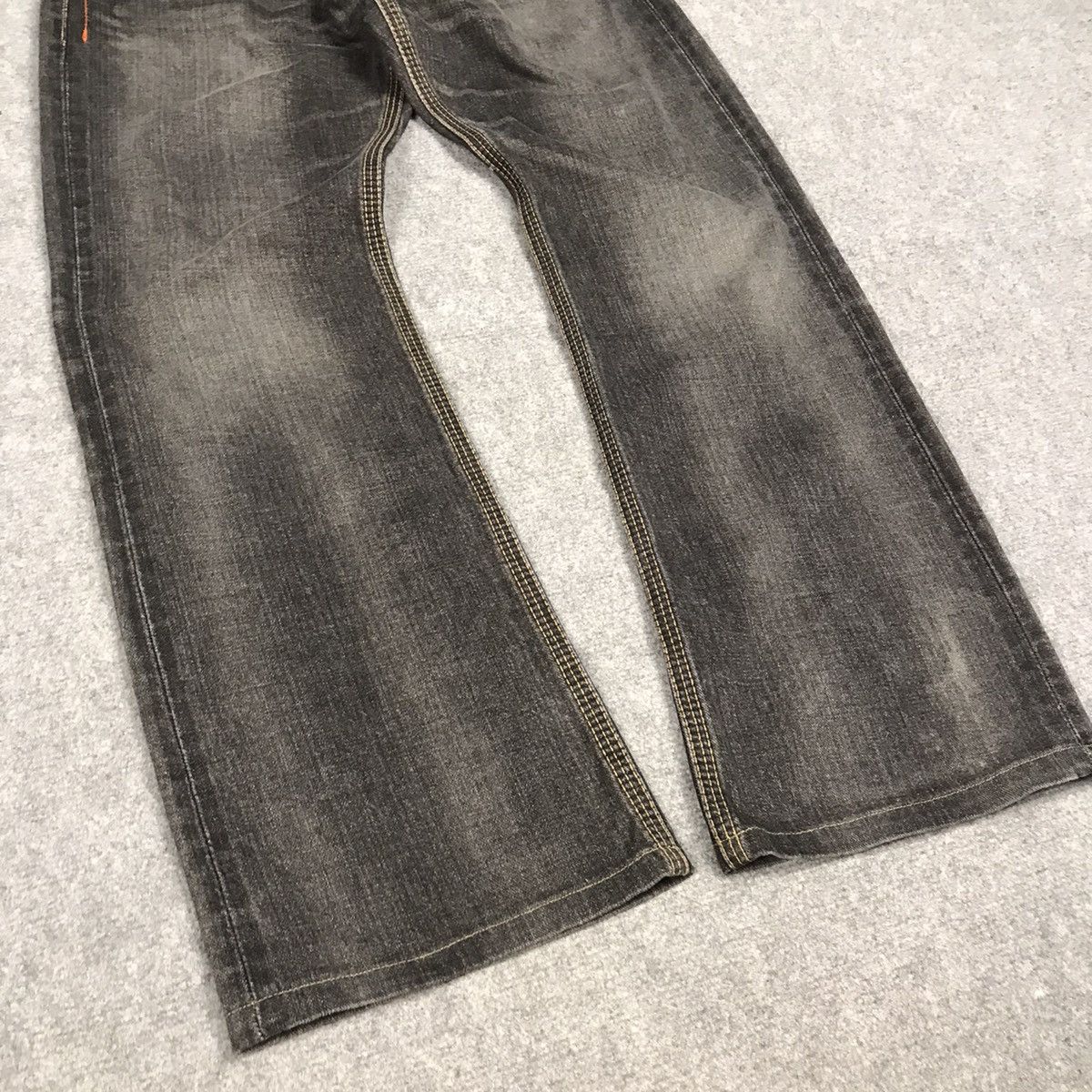 If Six Was Nine × Japanese Brand × Le Grande Bleu (L.G.B.) FLARE EDWIN JAPAN BLACK FADED DENIM BOOT CUT PANTS Size US 30 / EU 46 - 4 Thumbnail