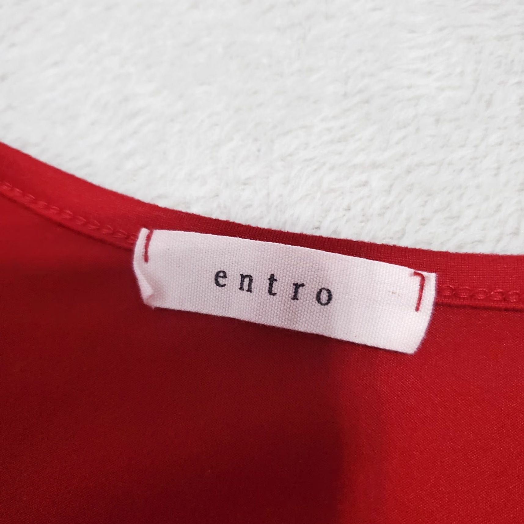 Vintage Entro T Shirt Dress Women S Wine Red V Neck Cuffed Short Sleeve Pockets Casual Size S / US 4 / IT 40 - 3 Thumbnail