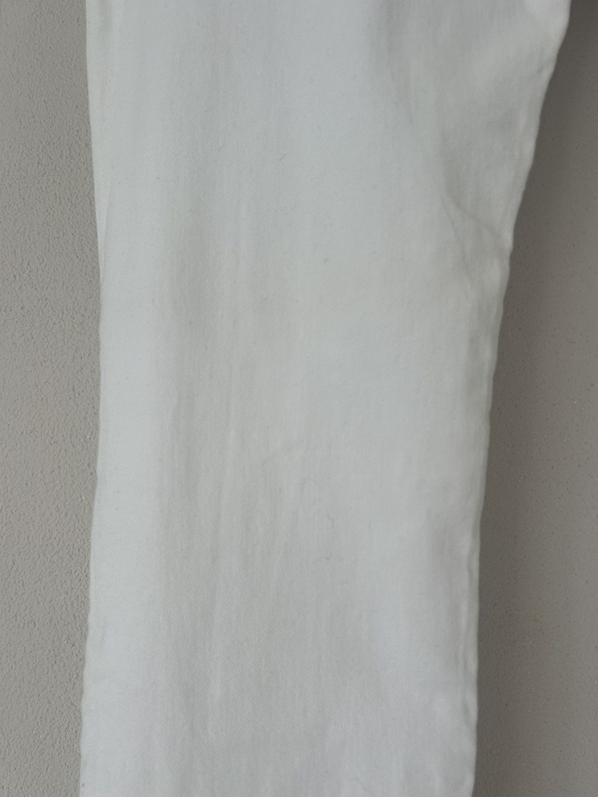 Balmain White Slim Fit Distressed Knee Rip Denim Jeans Size US 33 - 11 Thumbnail