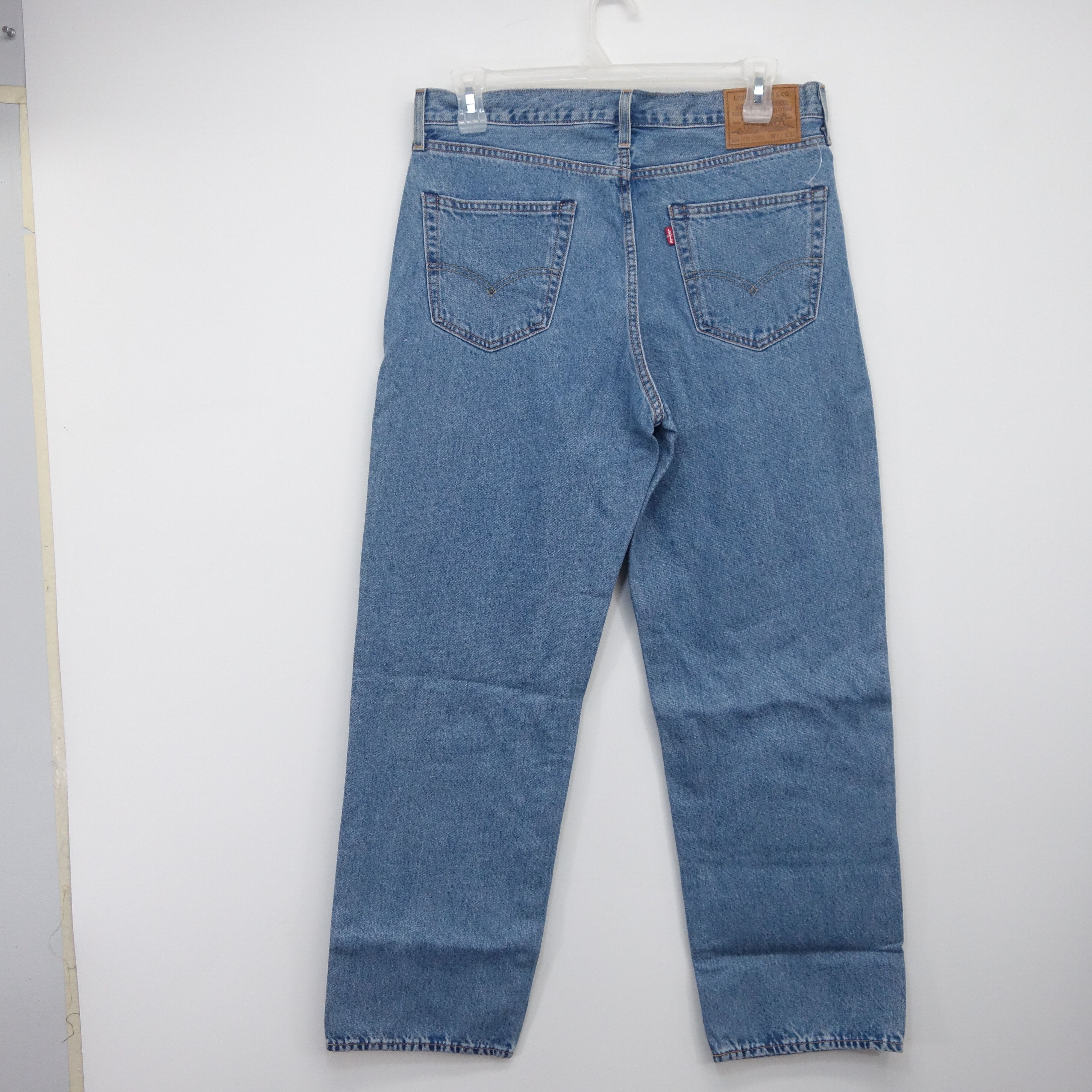 Stonewash Stay Loose Straight Leg Loose Fit Jeans 33 x 32