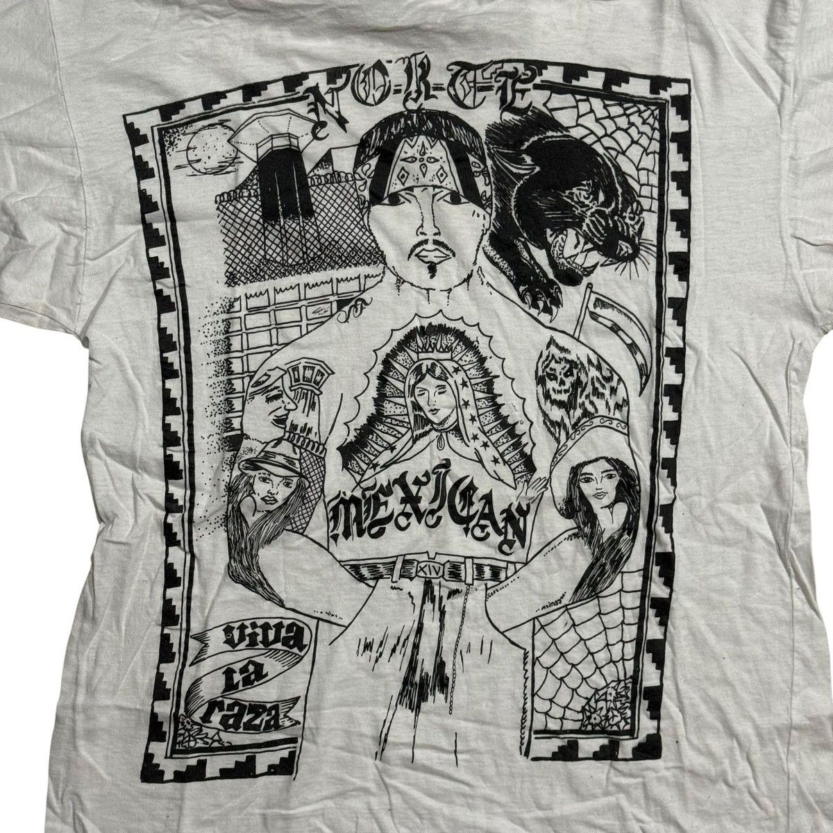 Vintage Cholo Tee 80s Single Mexican Culture cholos homies Size US M / EU 48-50 / 2 - 2 Thumbnail