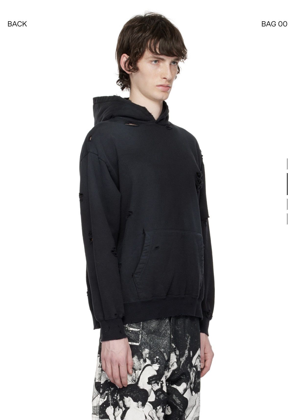 Flagstuff Black Damaged Hoodie Size US M / EU 48-50 / 2 - 4 Thumbnail