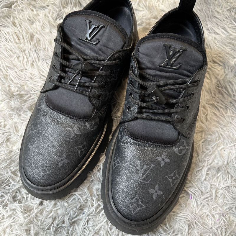 Louis Vuitton Louis Vuitton Black Monogram Thick-Soled Casual Sneakers -2 Size US 9.5 / EU 42-43 - 8 Thumbnail