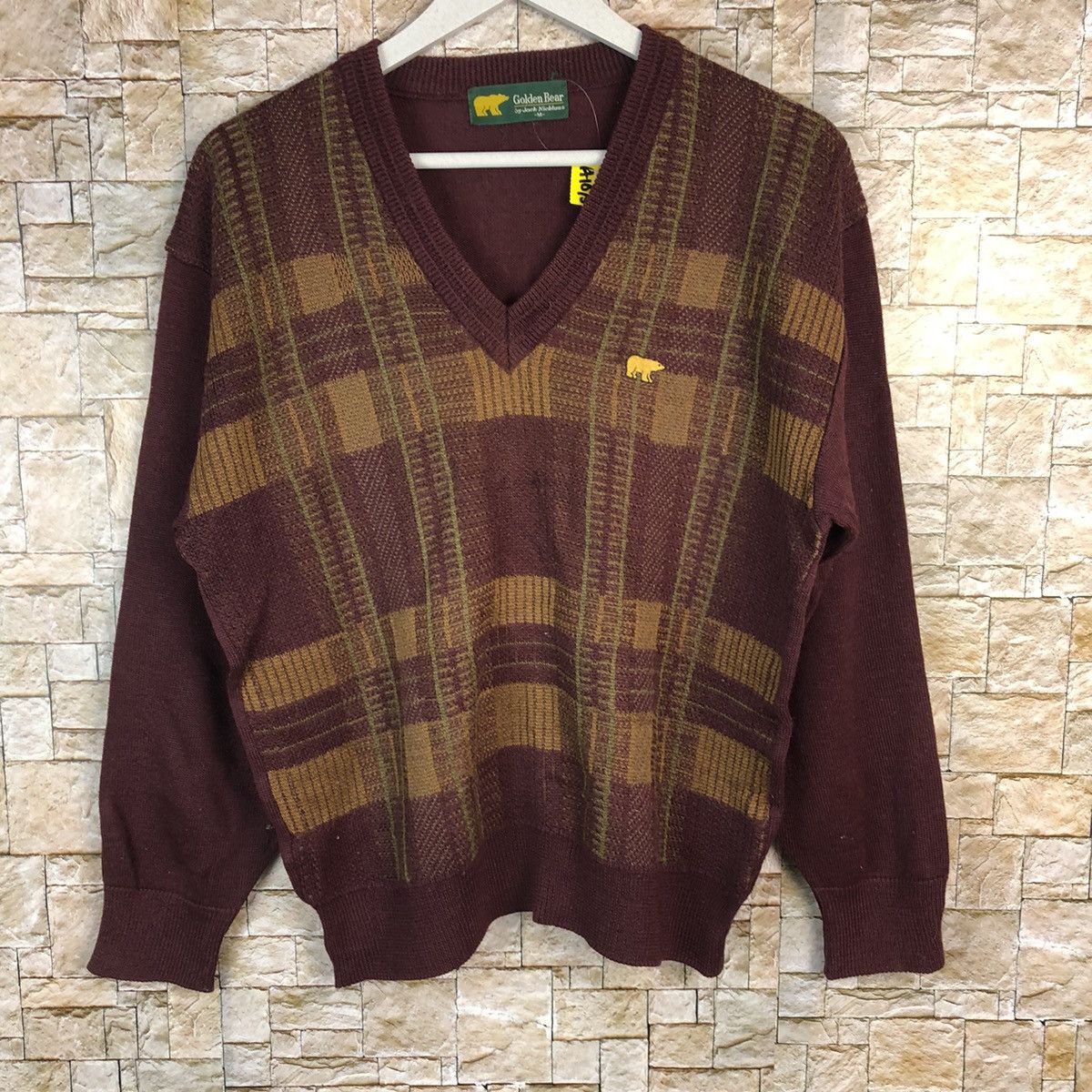 Golden Bear Golden Bear vintage Maroon Knitwear sweatshirt #A1075 Size US S / EU 44-46 / 1 - 3 Thumbnail