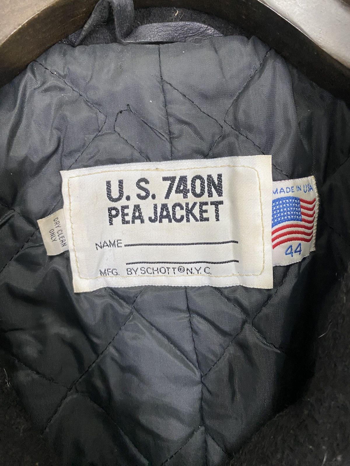 Schott × Vintage Vintage u.s. 740N pea jacket wool by schott made in usa Size US L / EU 52-54 / 3 - 5 Thumbnail